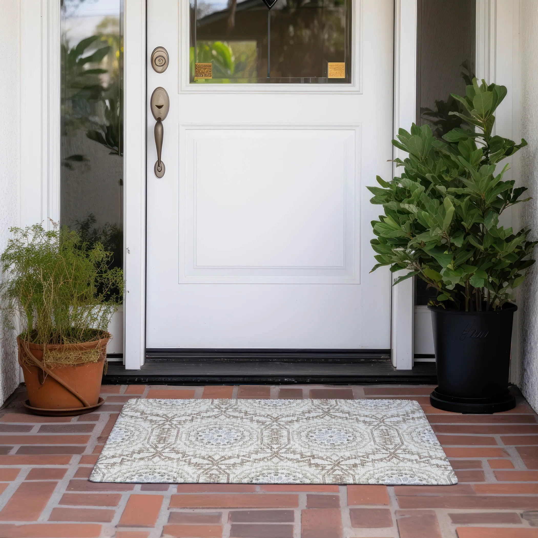 Machine Washable Indoor/ Outdoor Chantille Boho Moroccan Rug