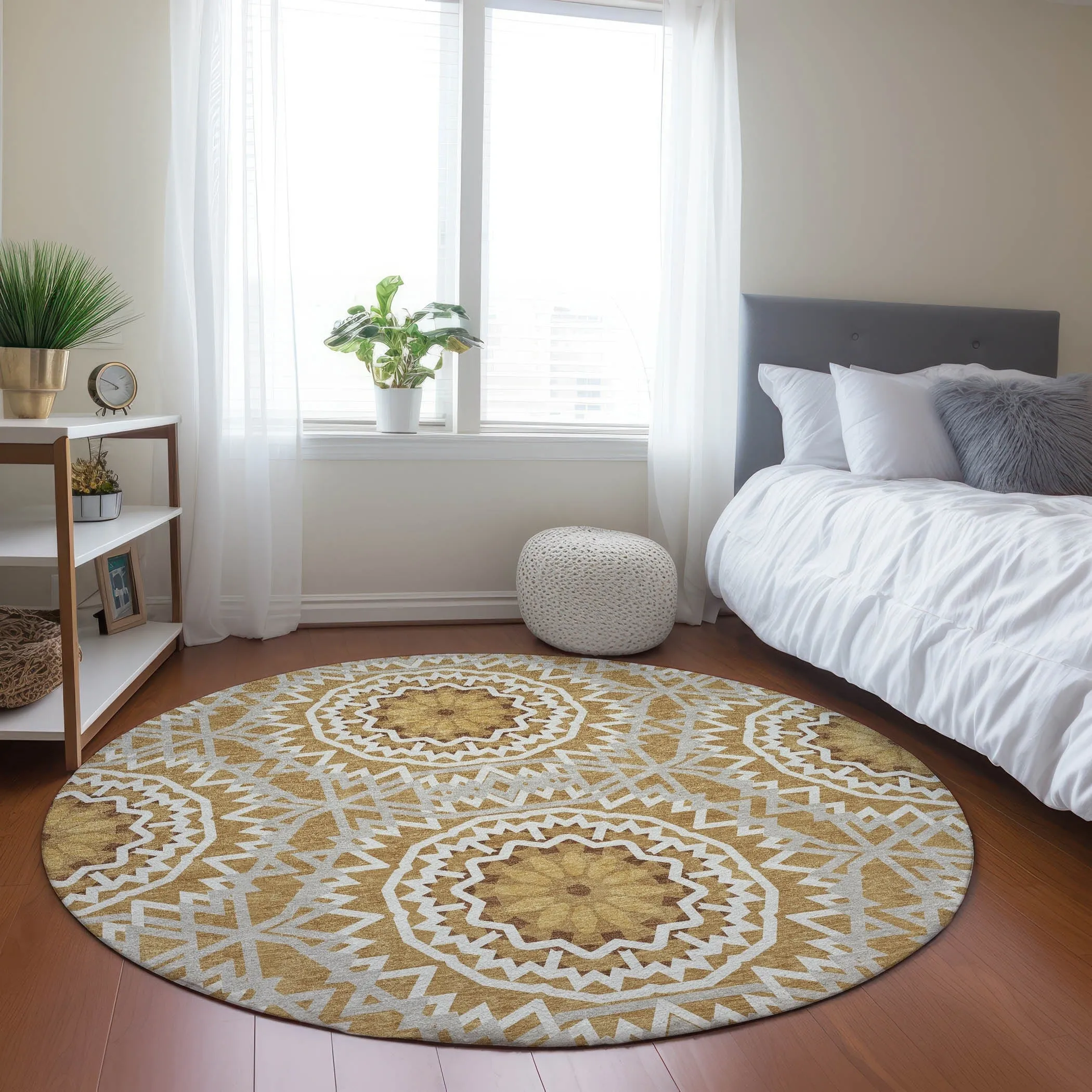 Machine Washable Indoor/ Outdoor Chantille Boho Moroccan Rug