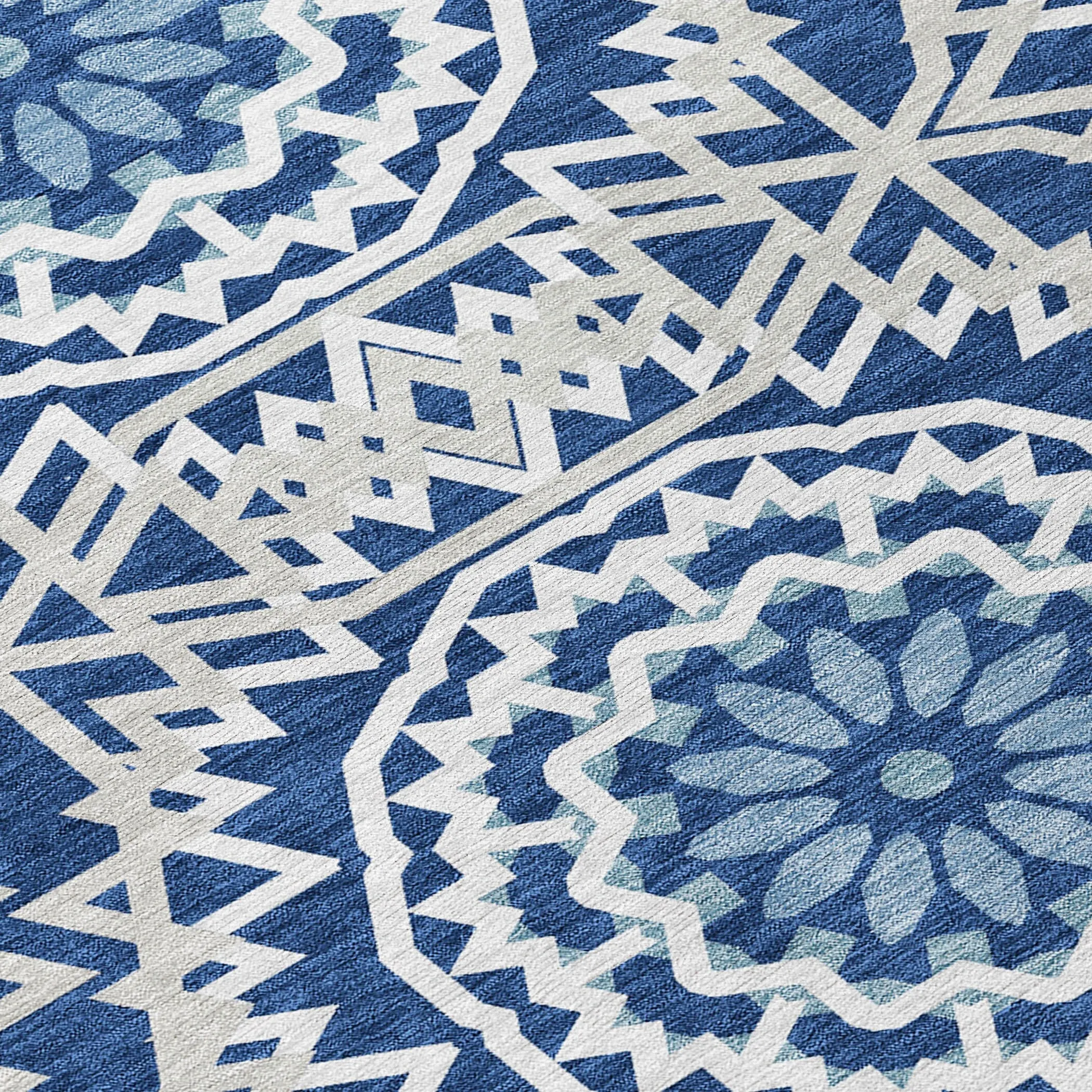 Machine Washable Indoor/ Outdoor Chantille Boho Moroccan Rug