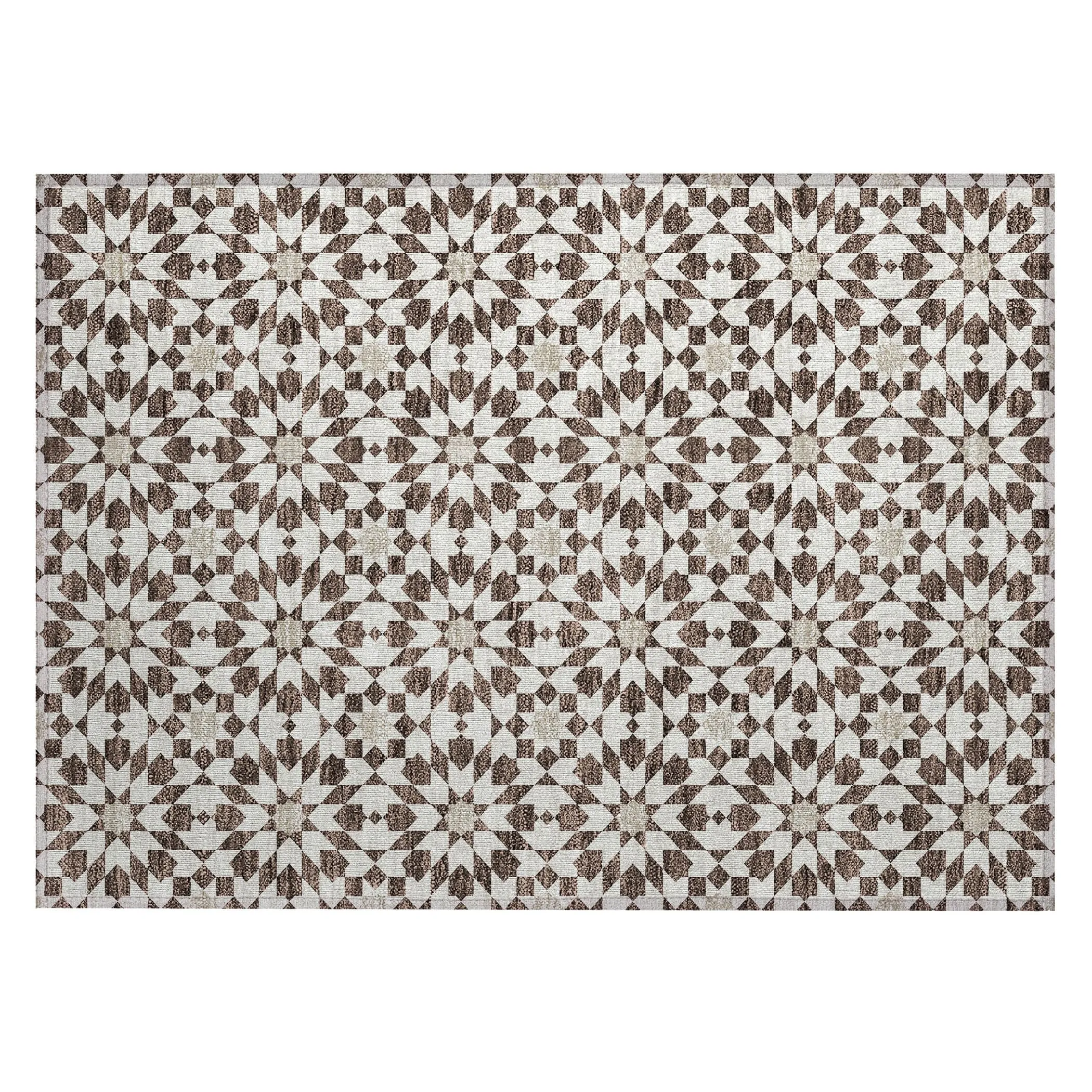 Machine Washable Indoor/ Outdoor Chantille Boho Morrocan Rug