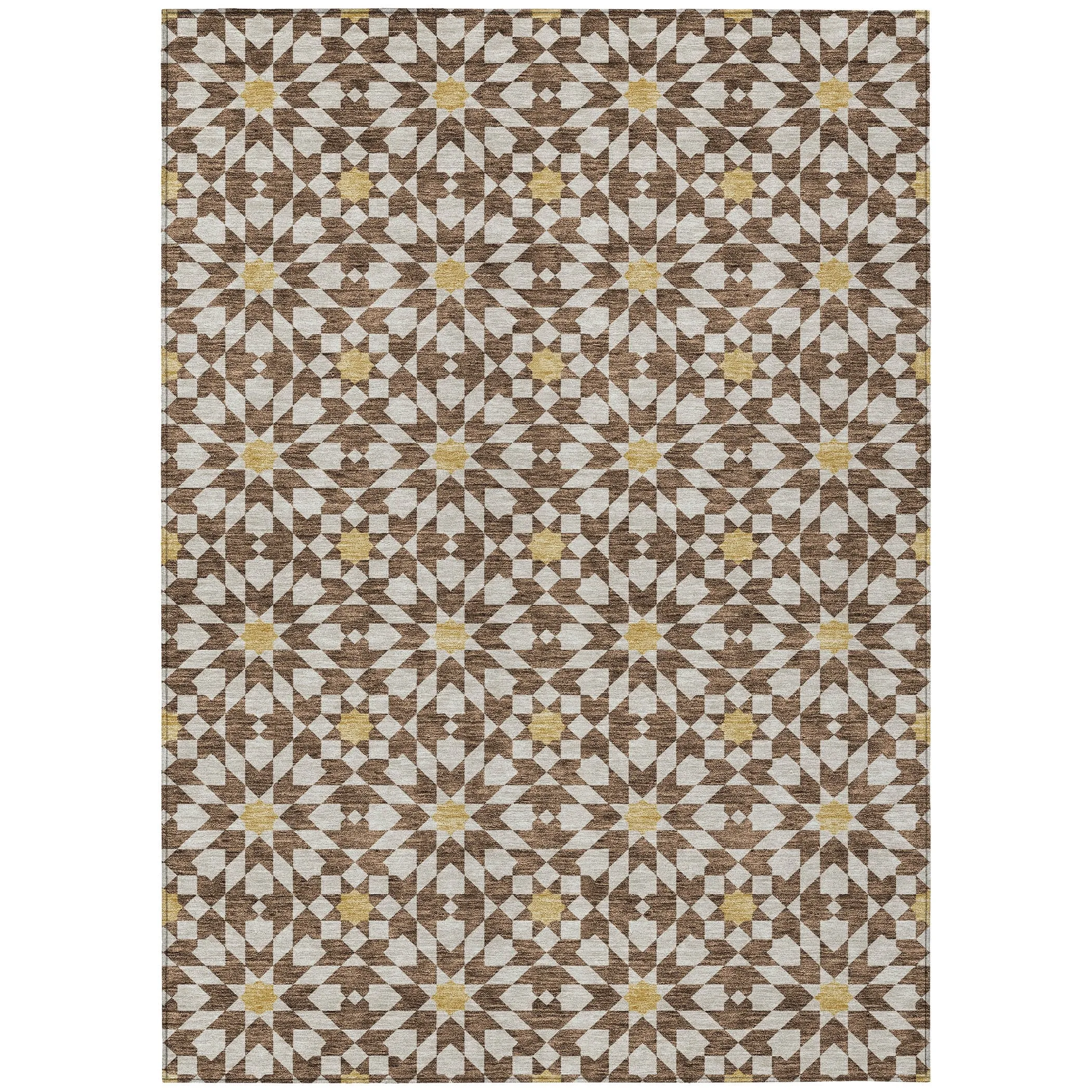 Machine Washable Indoor/ Outdoor Chantille Boho Morrocan Rug