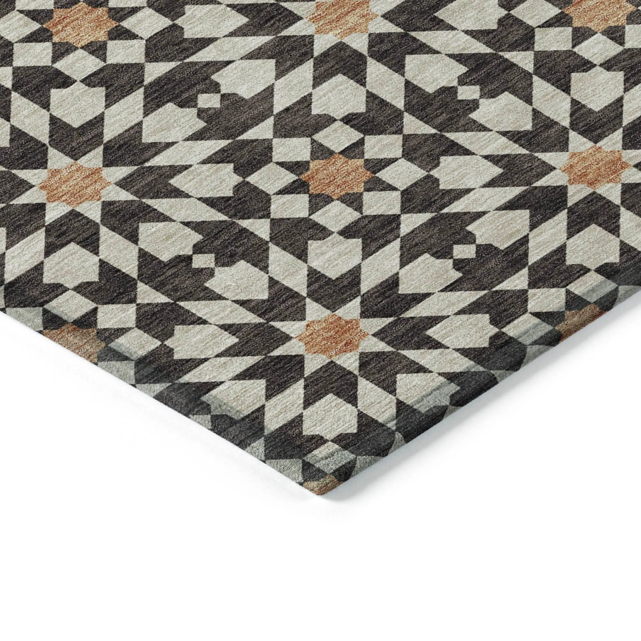 Machine Washable Indoor/ Outdoor Chantille Boho Morrocan Rug