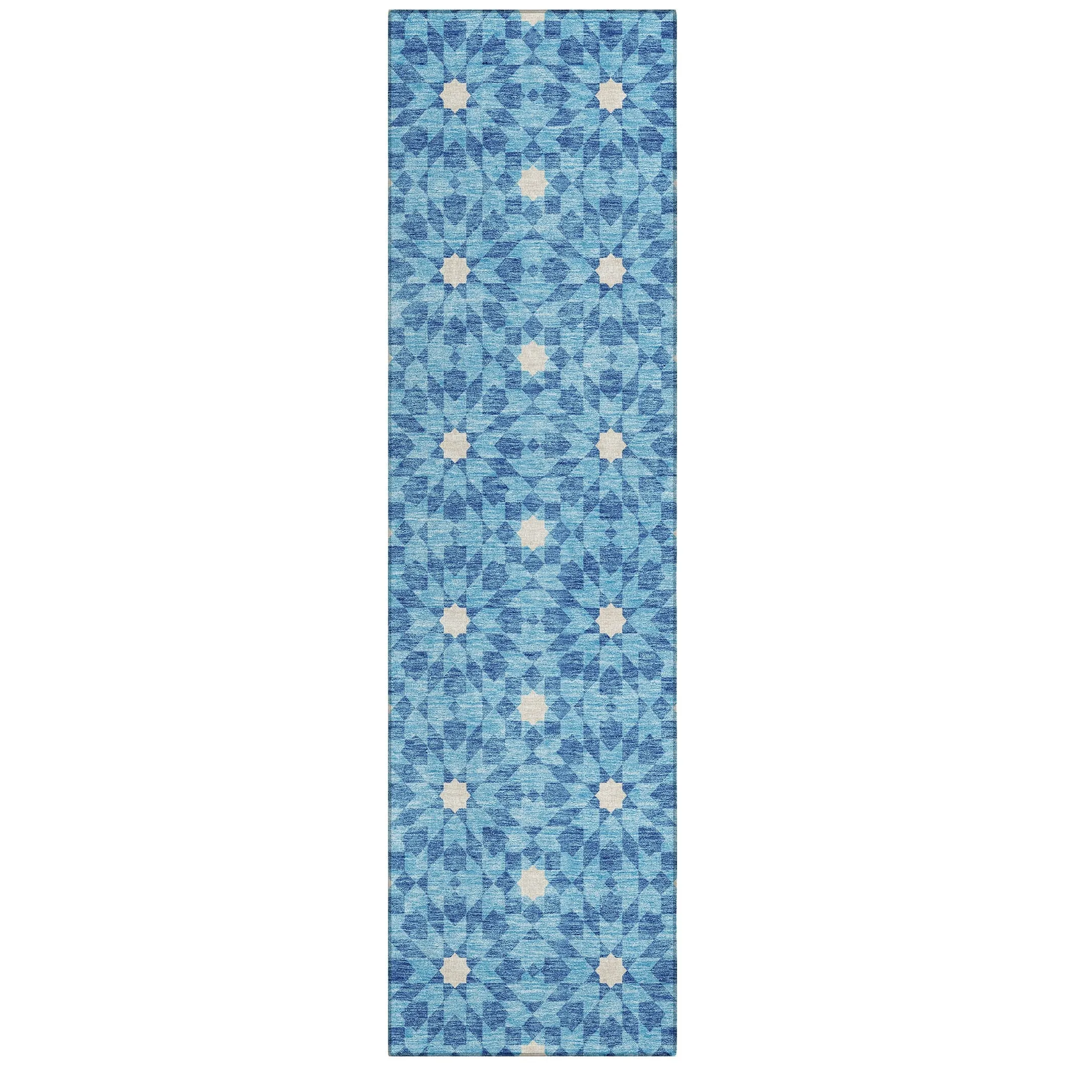 Machine Washable Indoor/ Outdoor Chantille Boho Morrocan Rug