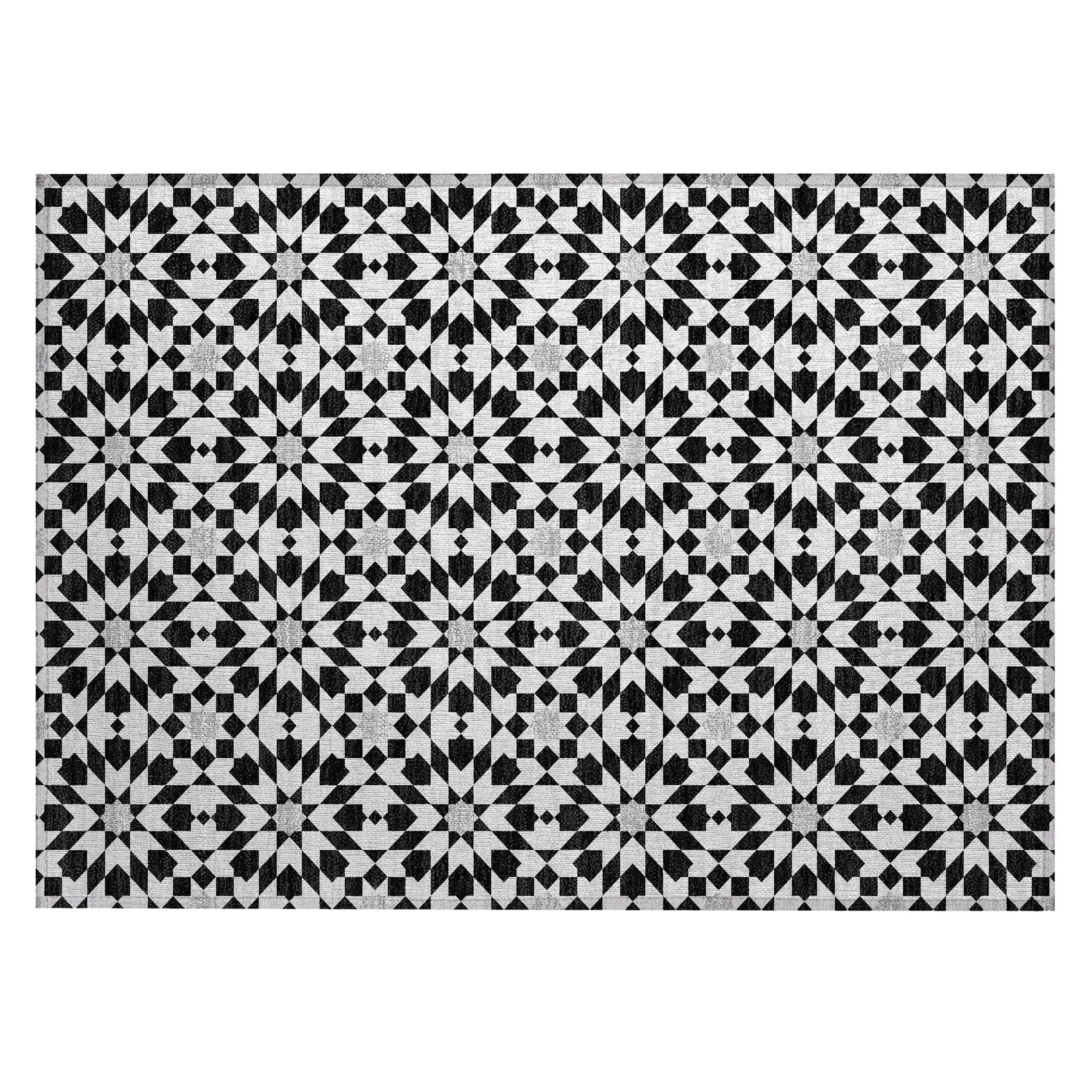 Machine Washable Indoor/ Outdoor Chantille Boho Morrocan Rug