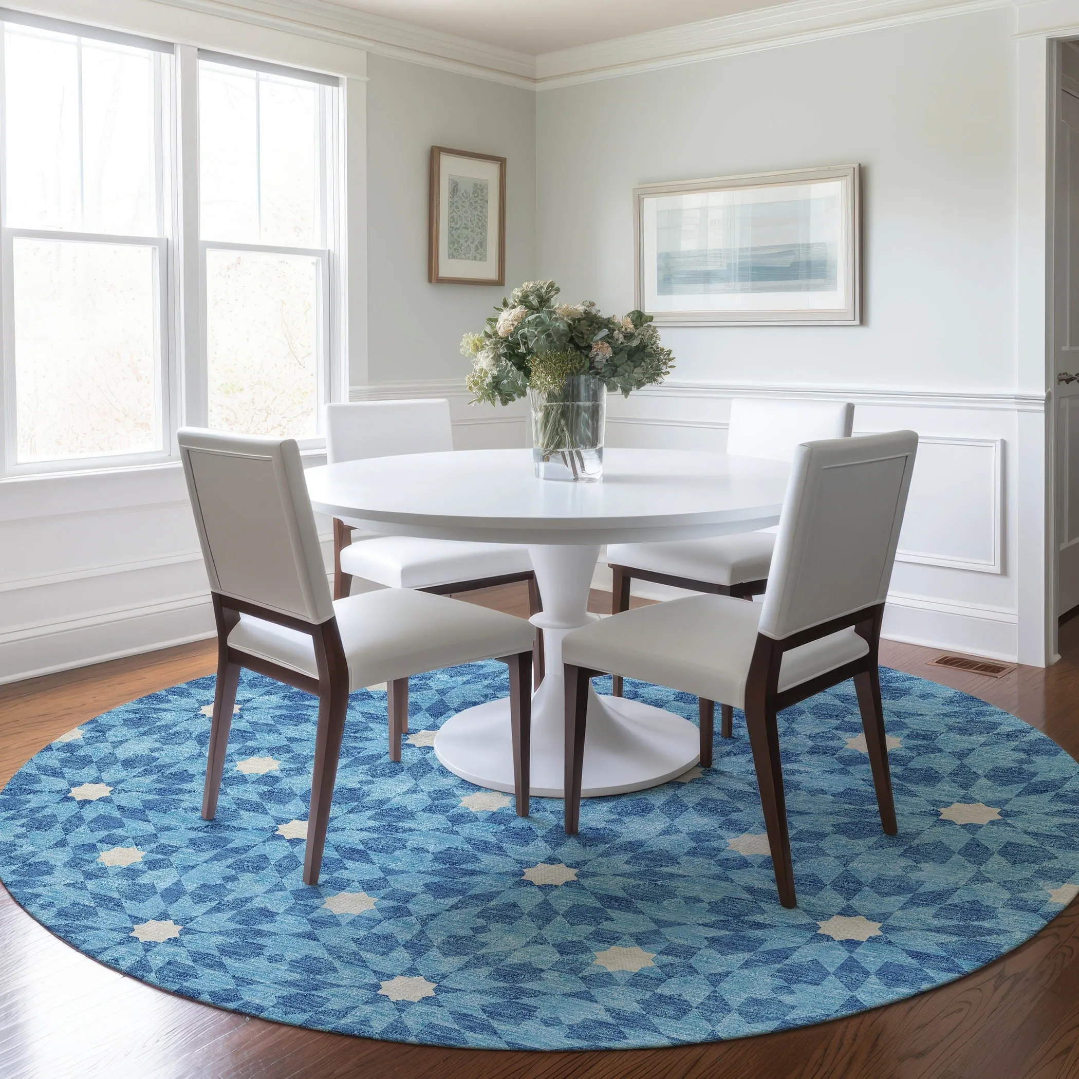 Machine Washable Indoor/ Outdoor Chantille Boho Morrocan Rug