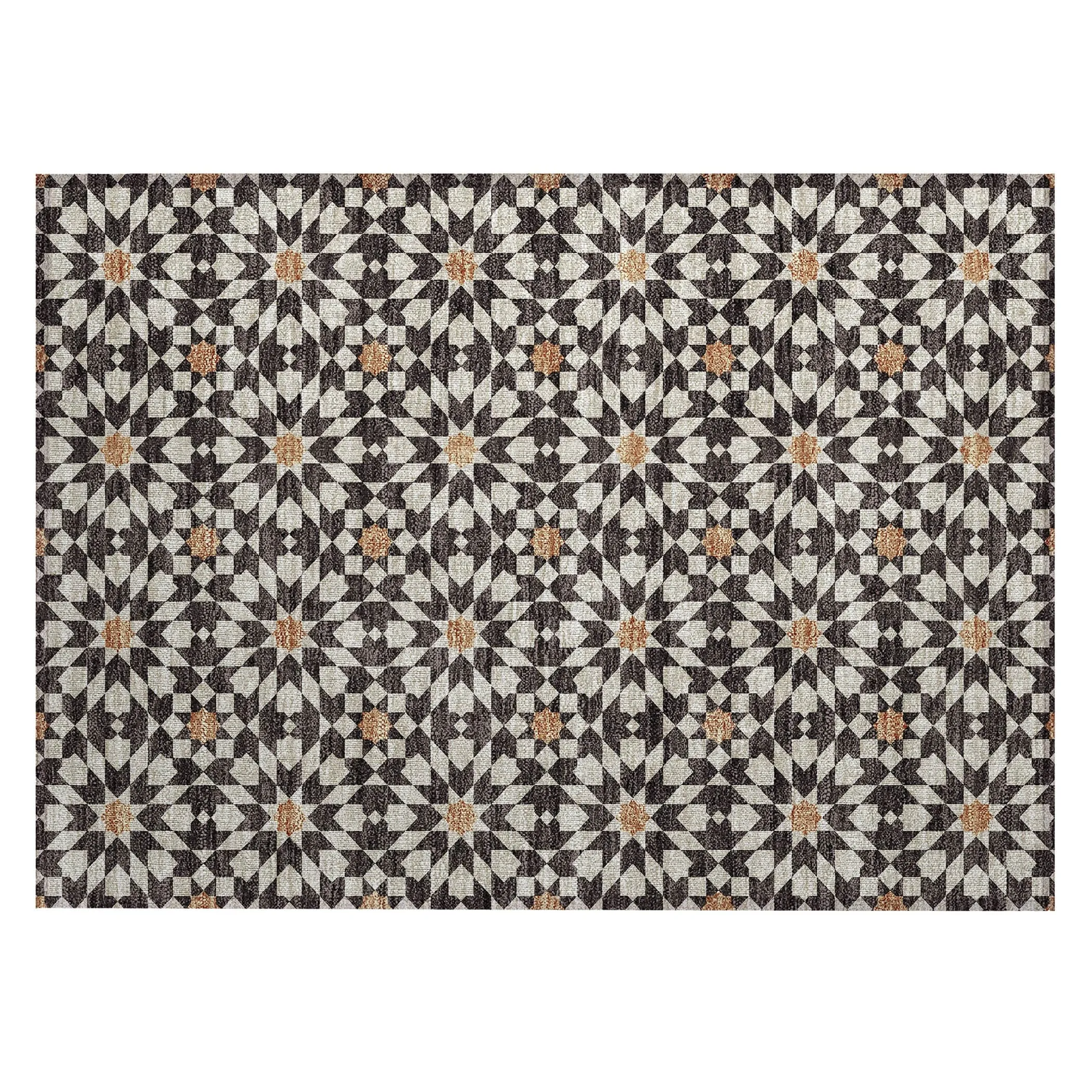 Machine Washable Indoor/ Outdoor Chantille Boho Morrocan Rug