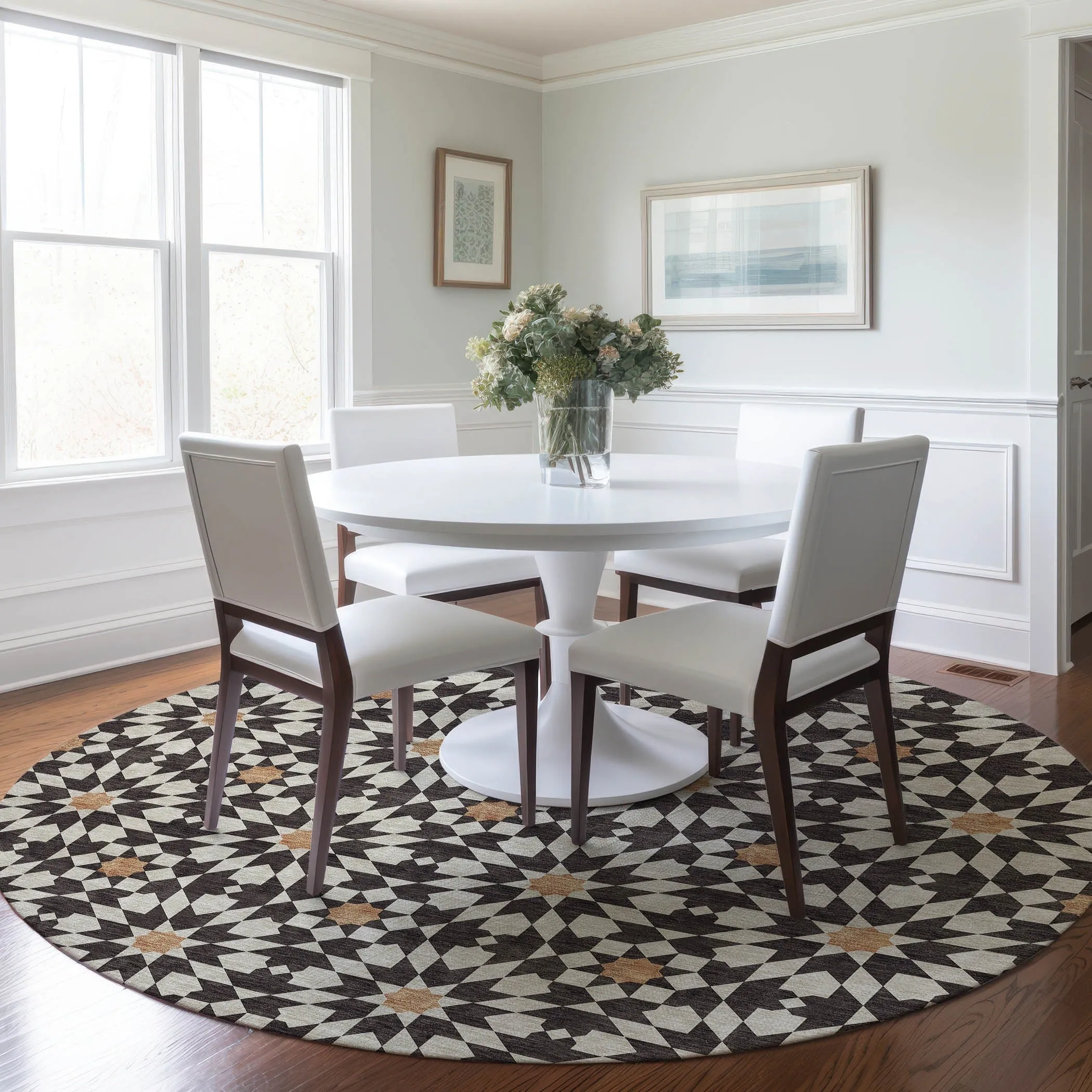 Machine Washable Indoor/ Outdoor Chantille Boho Morrocan Rug