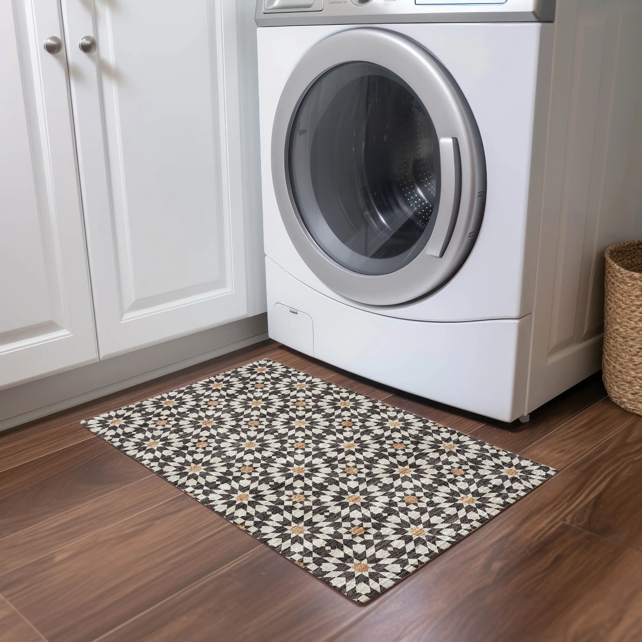 Machine Washable Indoor/ Outdoor Chantille Boho Morrocan Rug