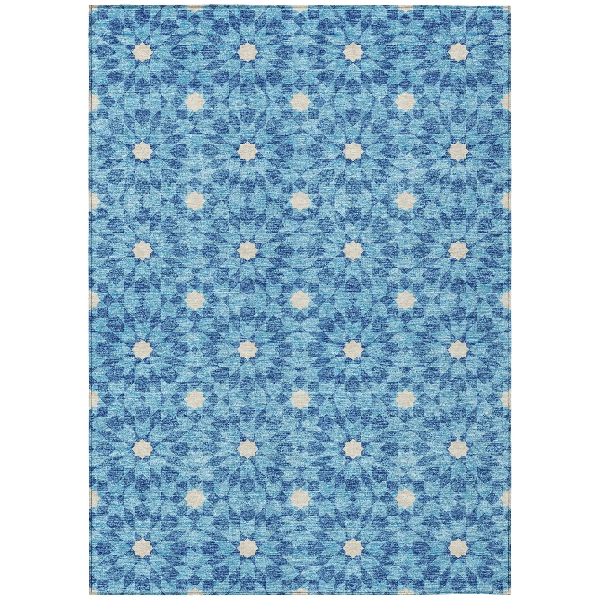 Machine Washable Indoor/ Outdoor Chantille Boho Morrocan Rug