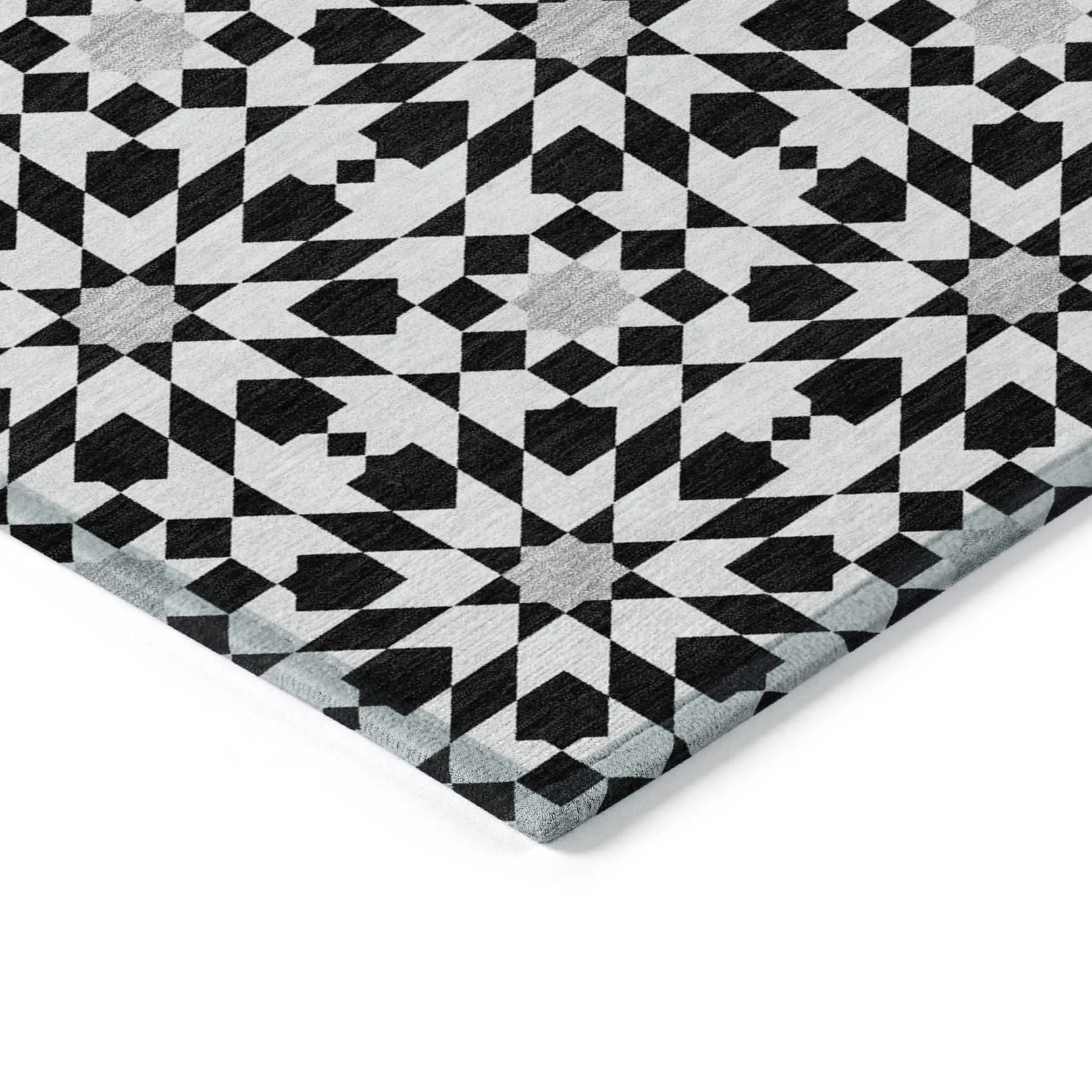 Machine Washable Indoor/ Outdoor Chantille Boho Morrocan Rug