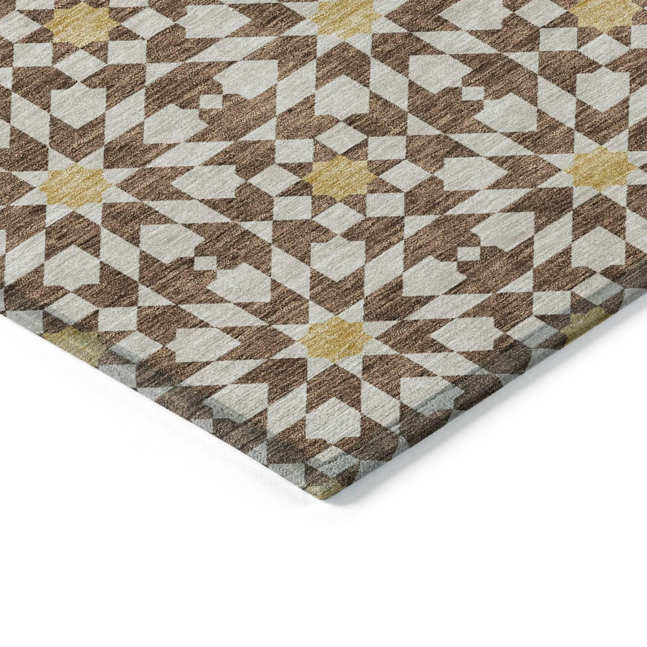 Machine Washable Indoor/ Outdoor Chantille Boho Morrocan Rug