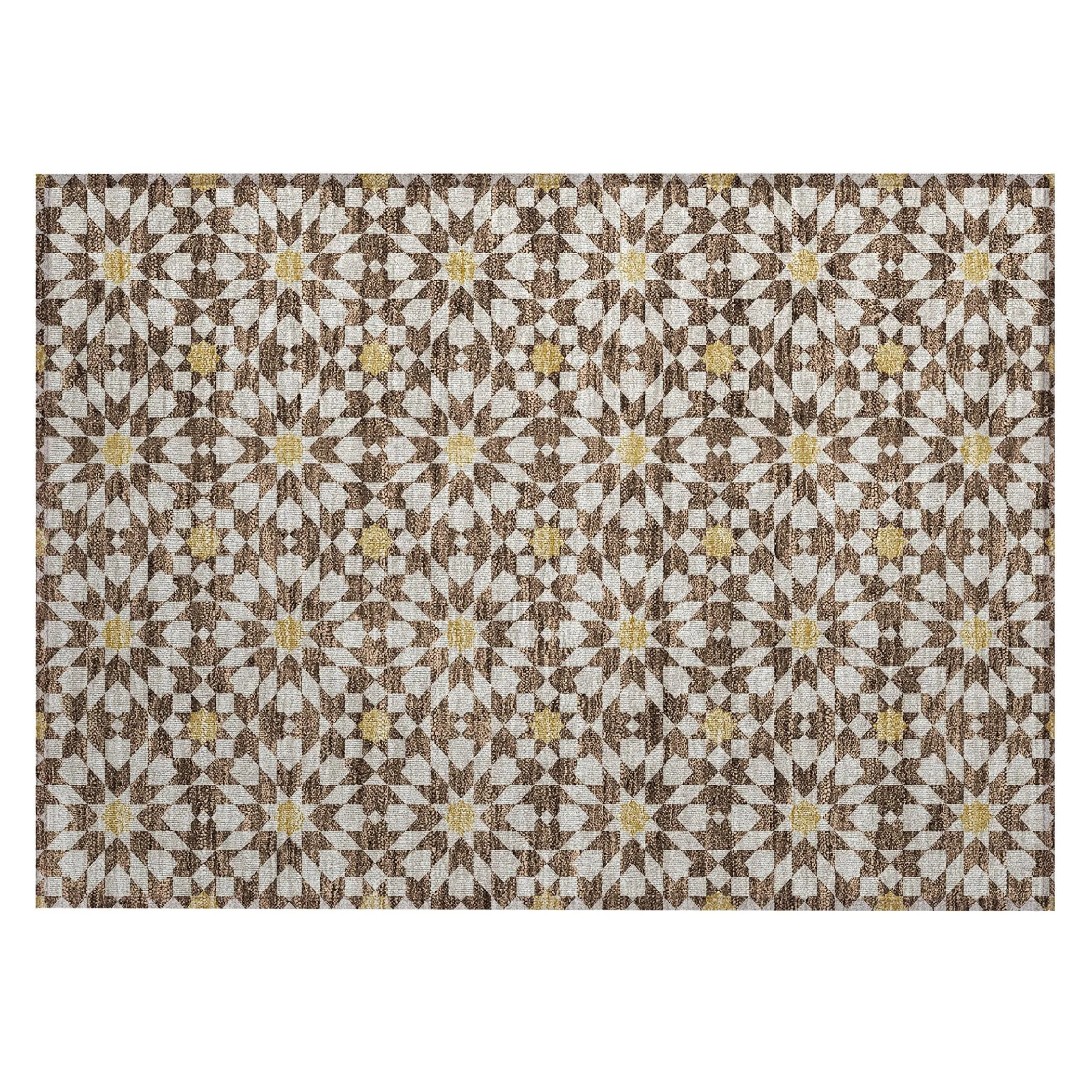 Machine Washable Indoor/ Outdoor Chantille Boho Morrocan Rug