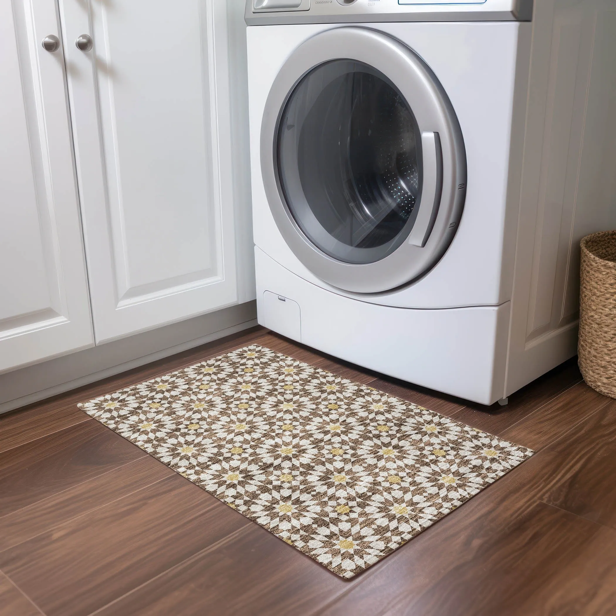Machine Washable Indoor/ Outdoor Chantille Boho Morrocan Rug