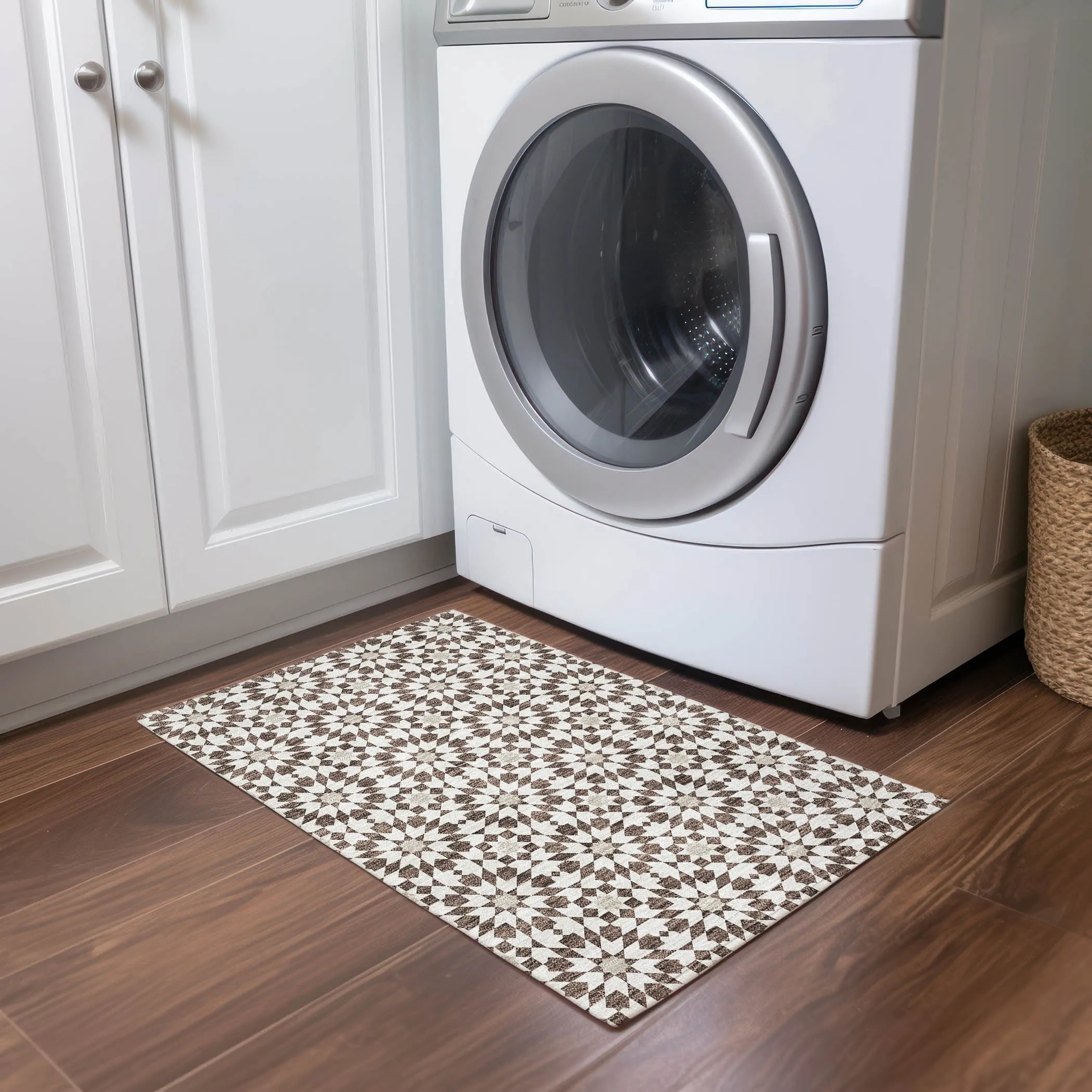 Machine Washable Indoor/ Outdoor Chantille Boho Morrocan Rug