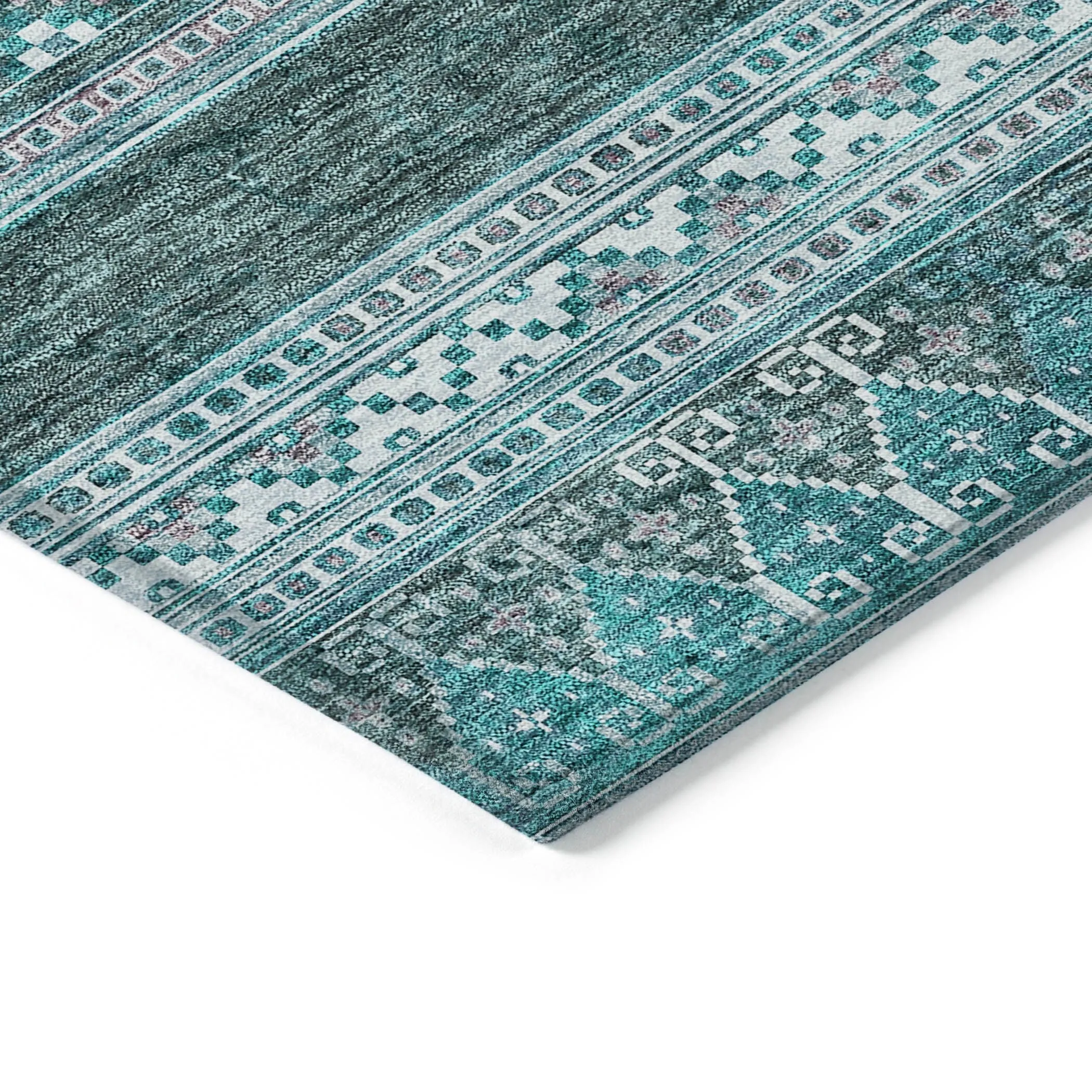 Machine Washable Indoor/ Outdoor Chantille Boho Tribal Rug