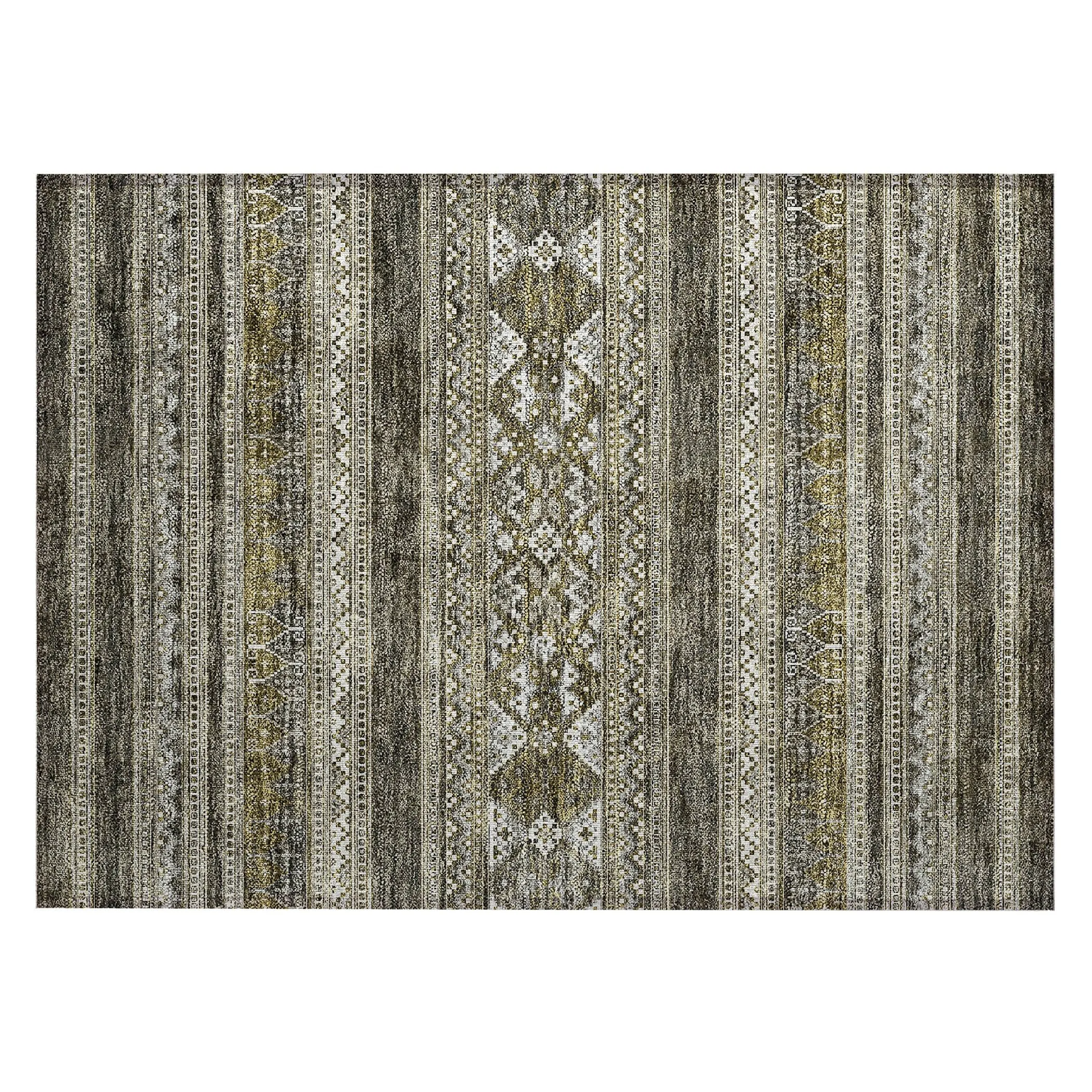Machine Washable Indoor/ Outdoor Chantille Boho Tribal Rug