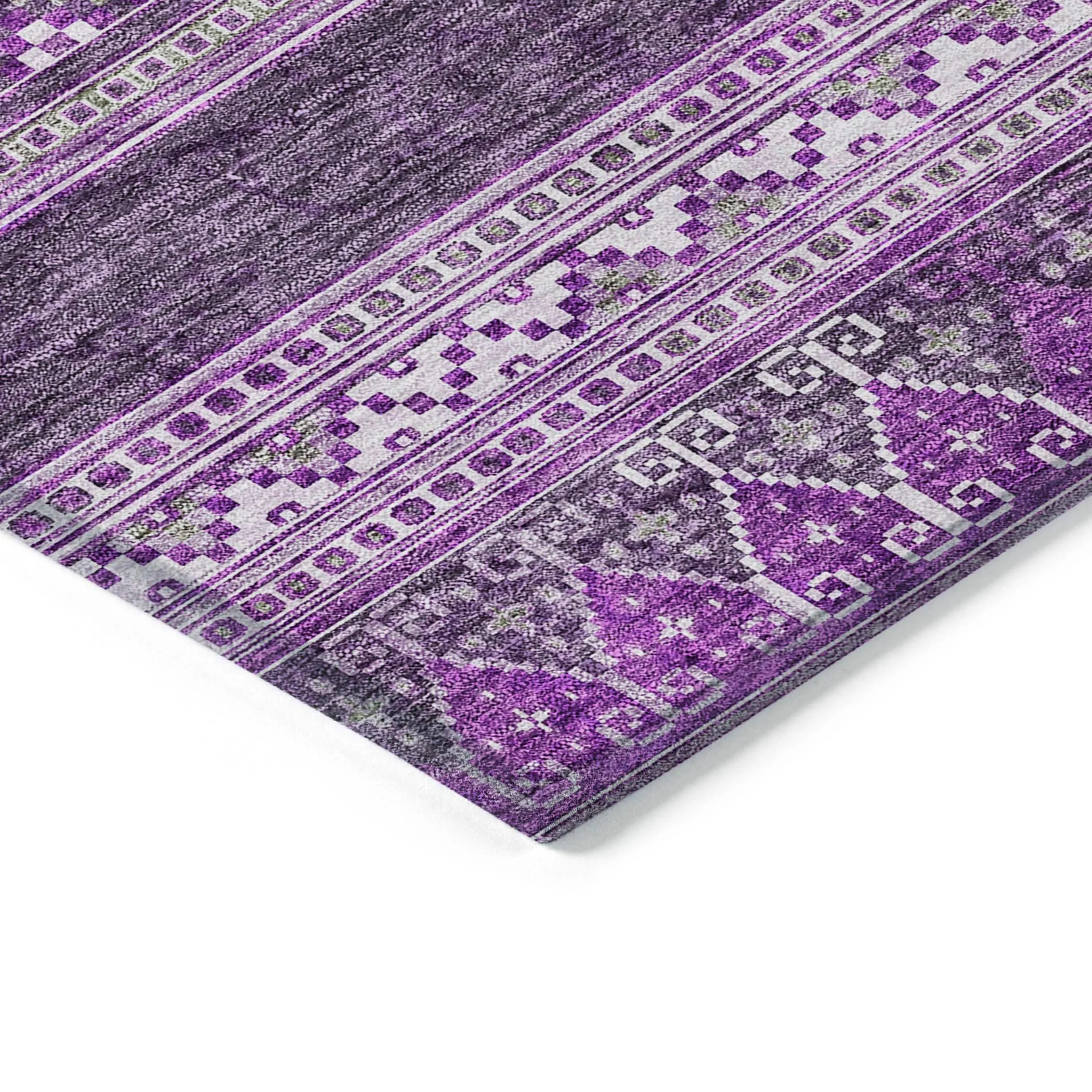 Machine Washable Indoor/ Outdoor Chantille Boho Tribal Rug