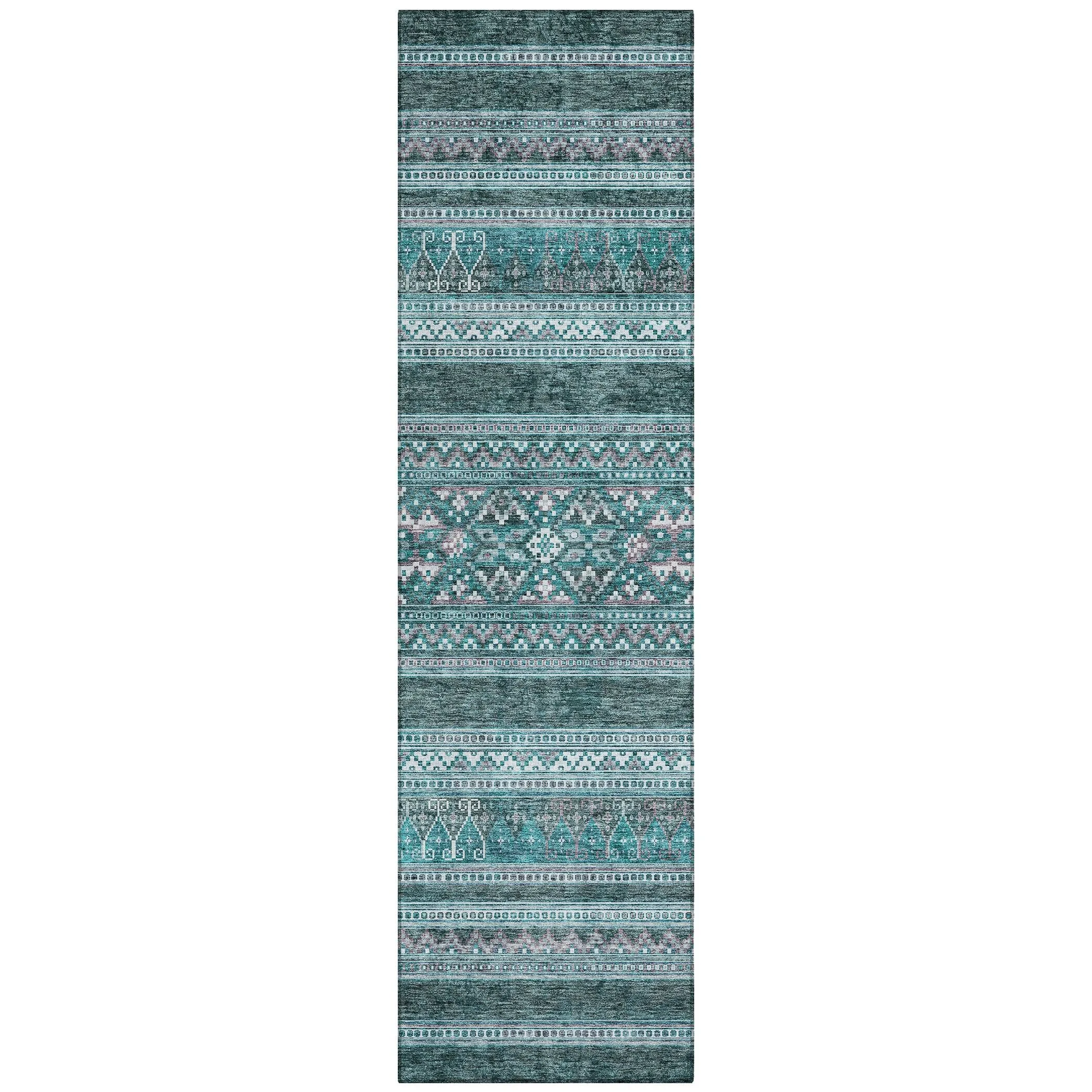 Machine Washable Indoor/ Outdoor Chantille Boho Tribal Rug