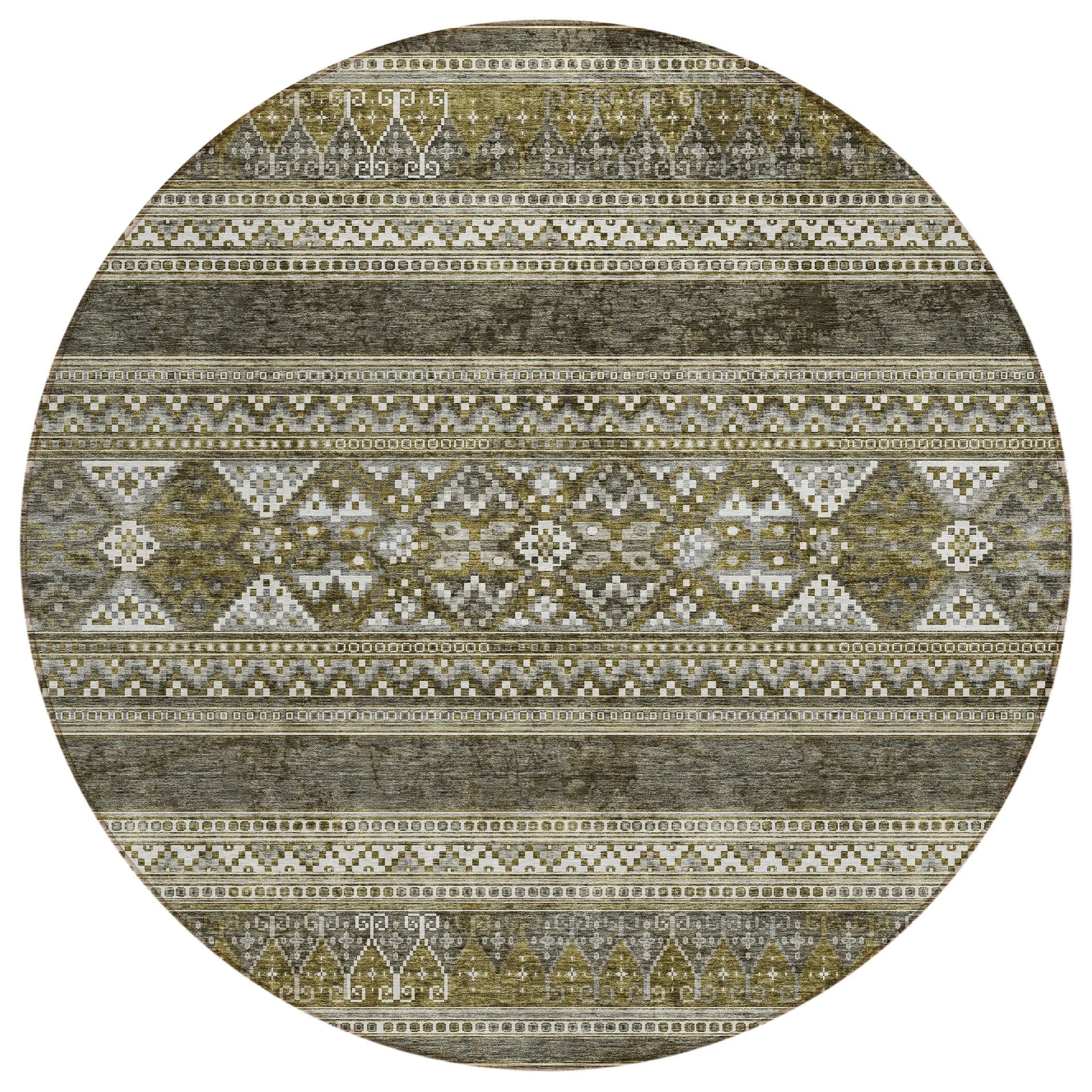 Machine Washable Indoor/ Outdoor Chantille Boho Tribal Rug