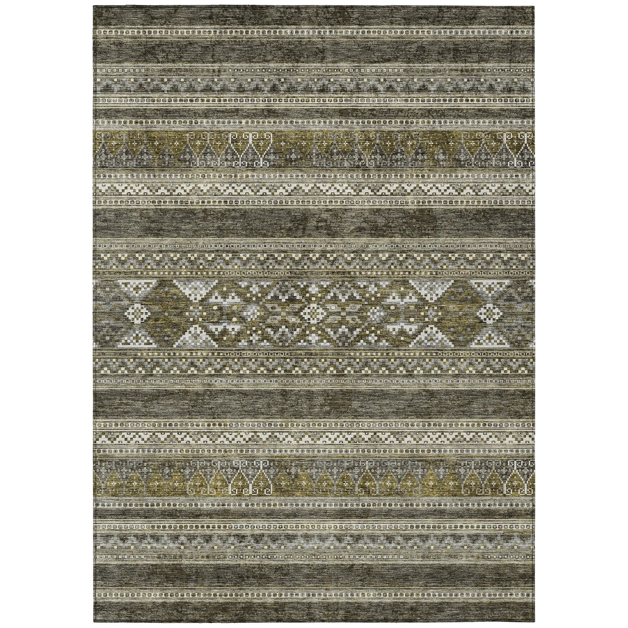 Machine Washable Indoor/ Outdoor Chantille Boho Tribal Rug