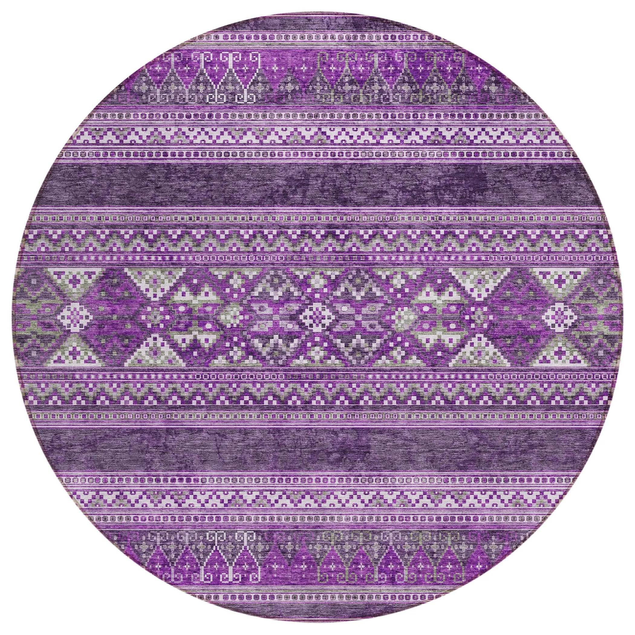Machine Washable Indoor/ Outdoor Chantille Boho Tribal Rug