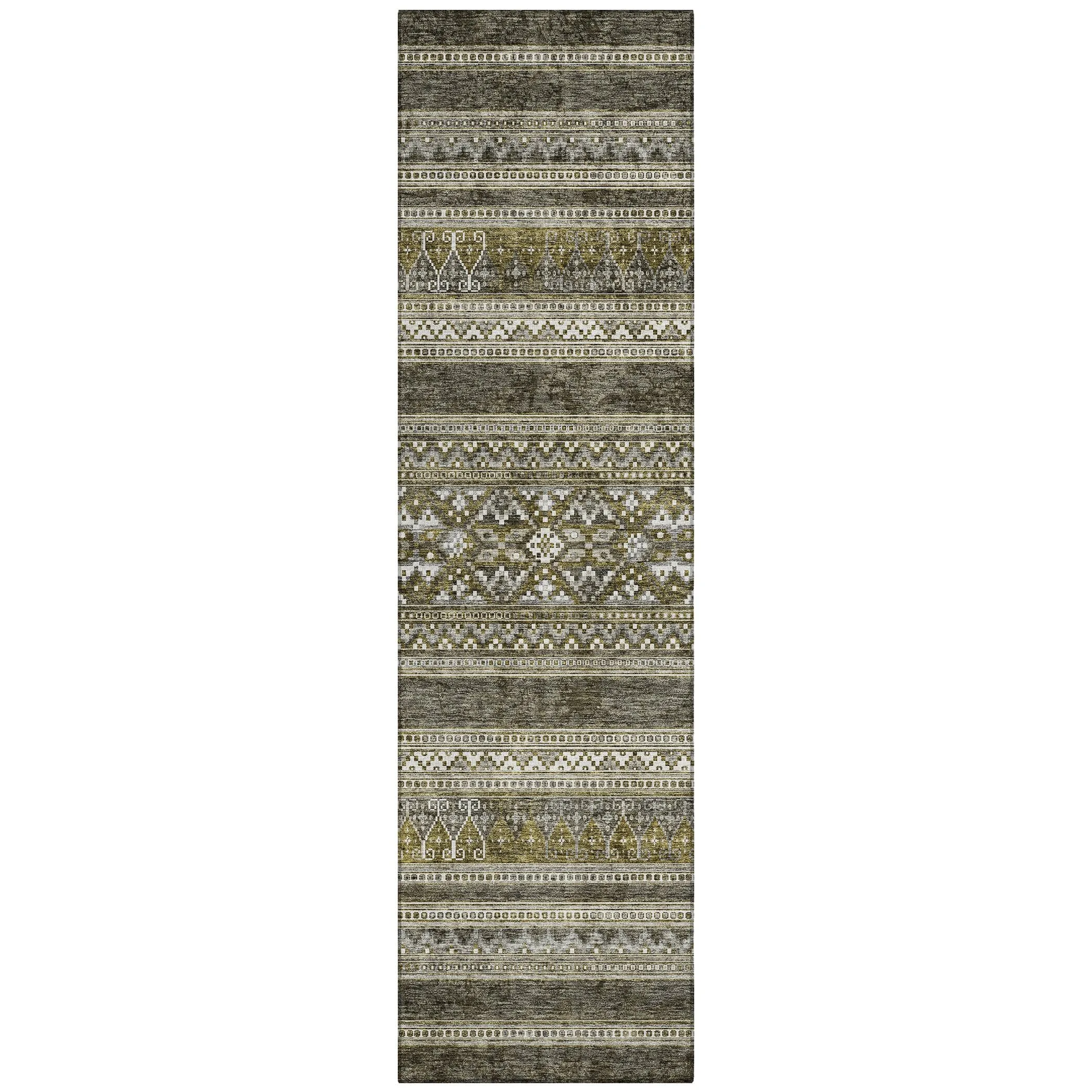 Machine Washable Indoor/ Outdoor Chantille Boho Tribal Rug