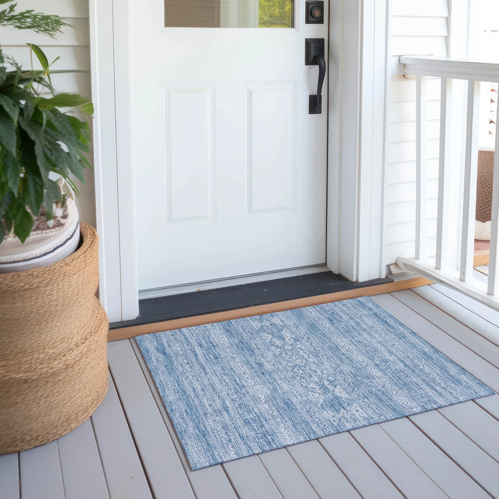 Machine Washable Indoor/ Outdoor Chantille Boho Tribal Rug