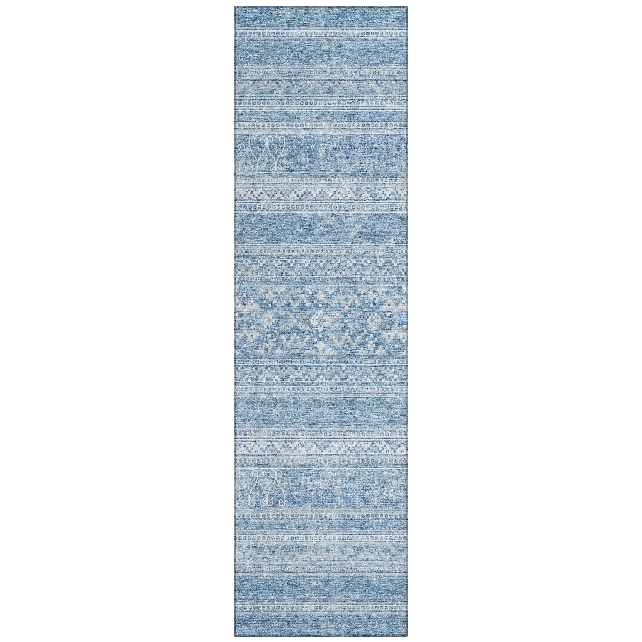 Machine Washable Indoor/ Outdoor Chantille Boho Tribal Rug