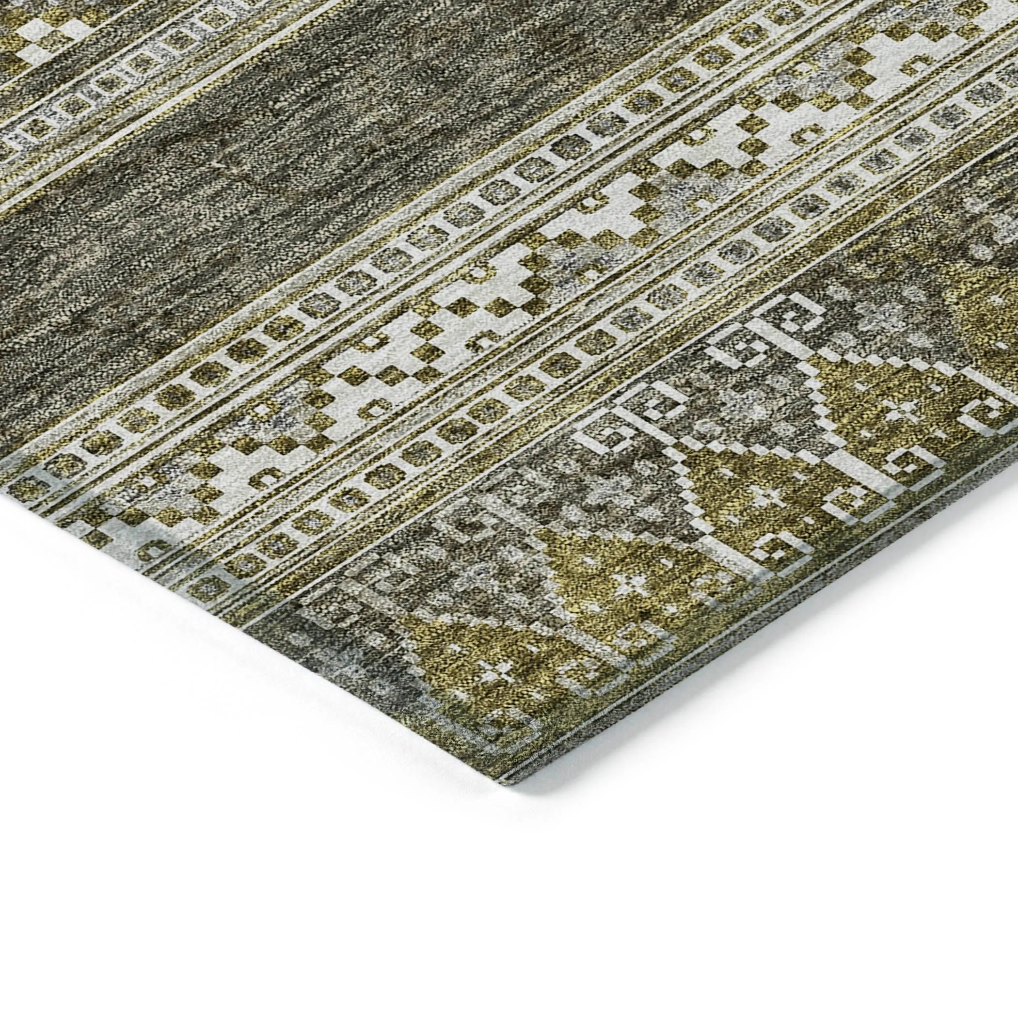 Machine Washable Indoor/ Outdoor Chantille Boho Tribal Rug