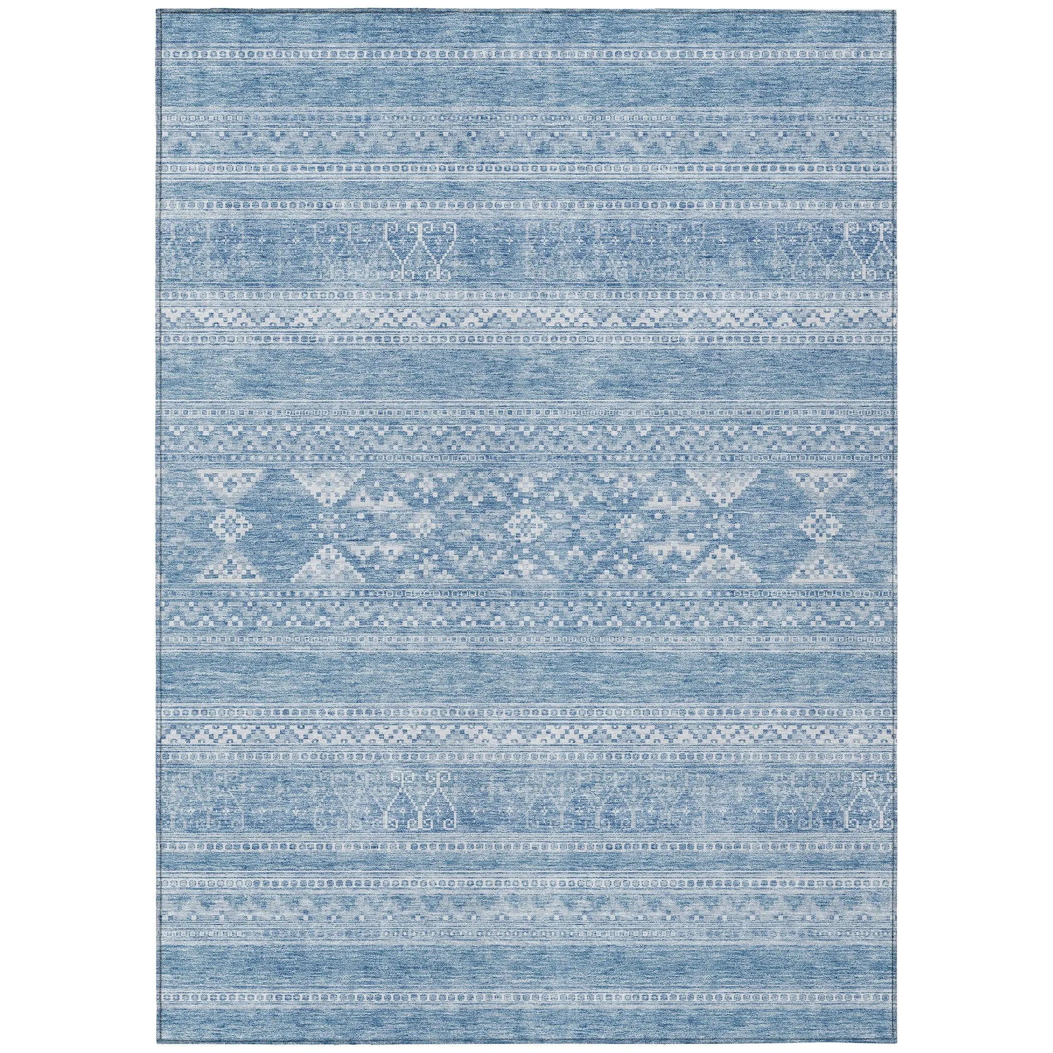 Machine Washable Indoor/ Outdoor Chantille Boho Tribal Rug