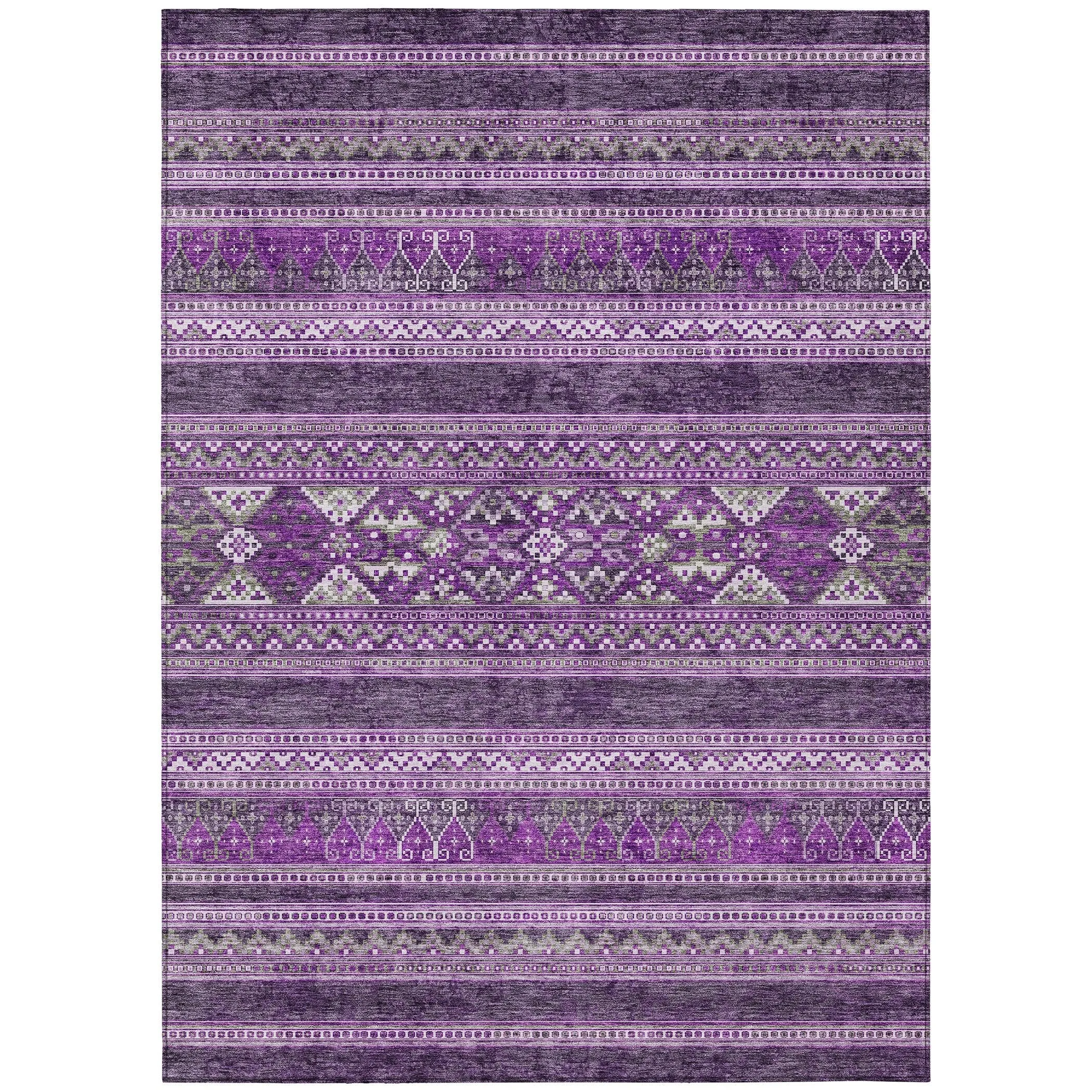 Machine Washable Indoor/ Outdoor Chantille Boho Tribal Rug