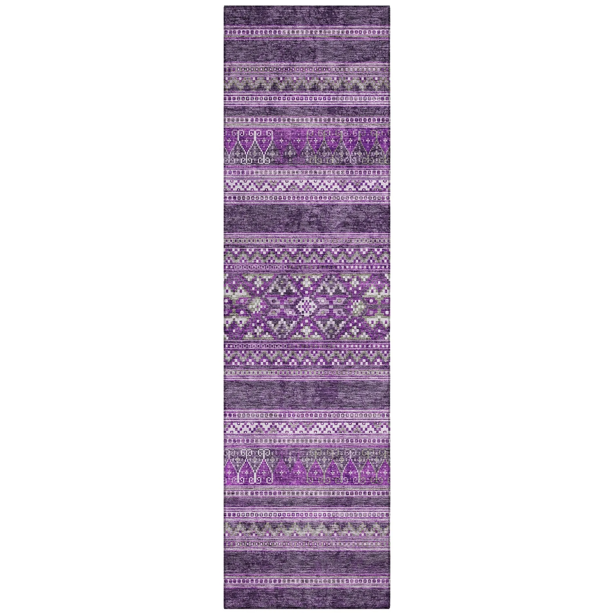 Machine Washable Indoor/ Outdoor Chantille Boho Tribal Rug
