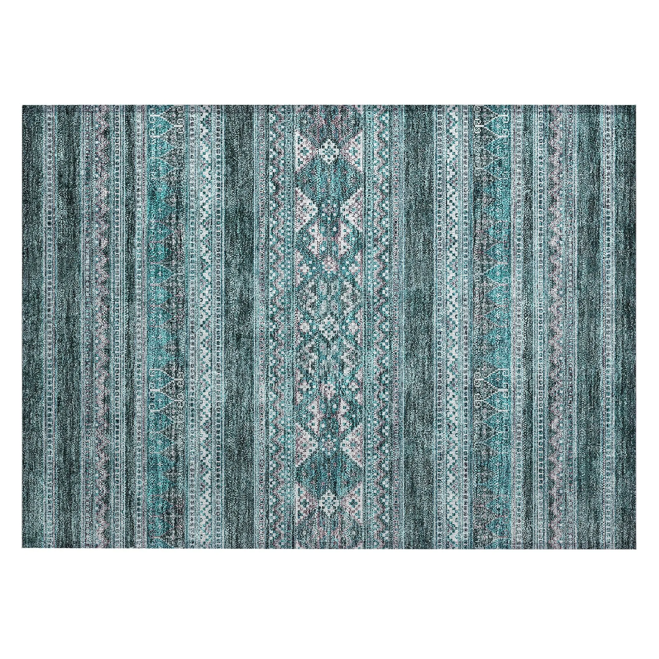 Machine Washable Indoor/ Outdoor Chantille Boho Tribal Rug