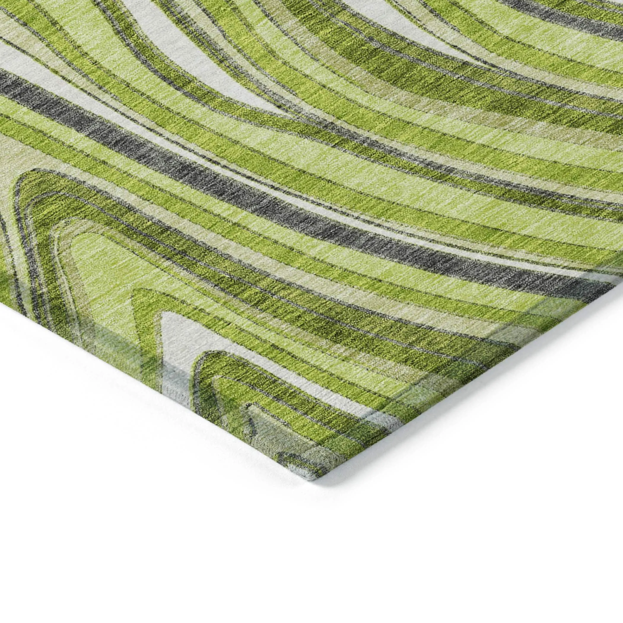 Machine Washable Indoor/ Outdoor Chantille Contemporary Abstract Rug