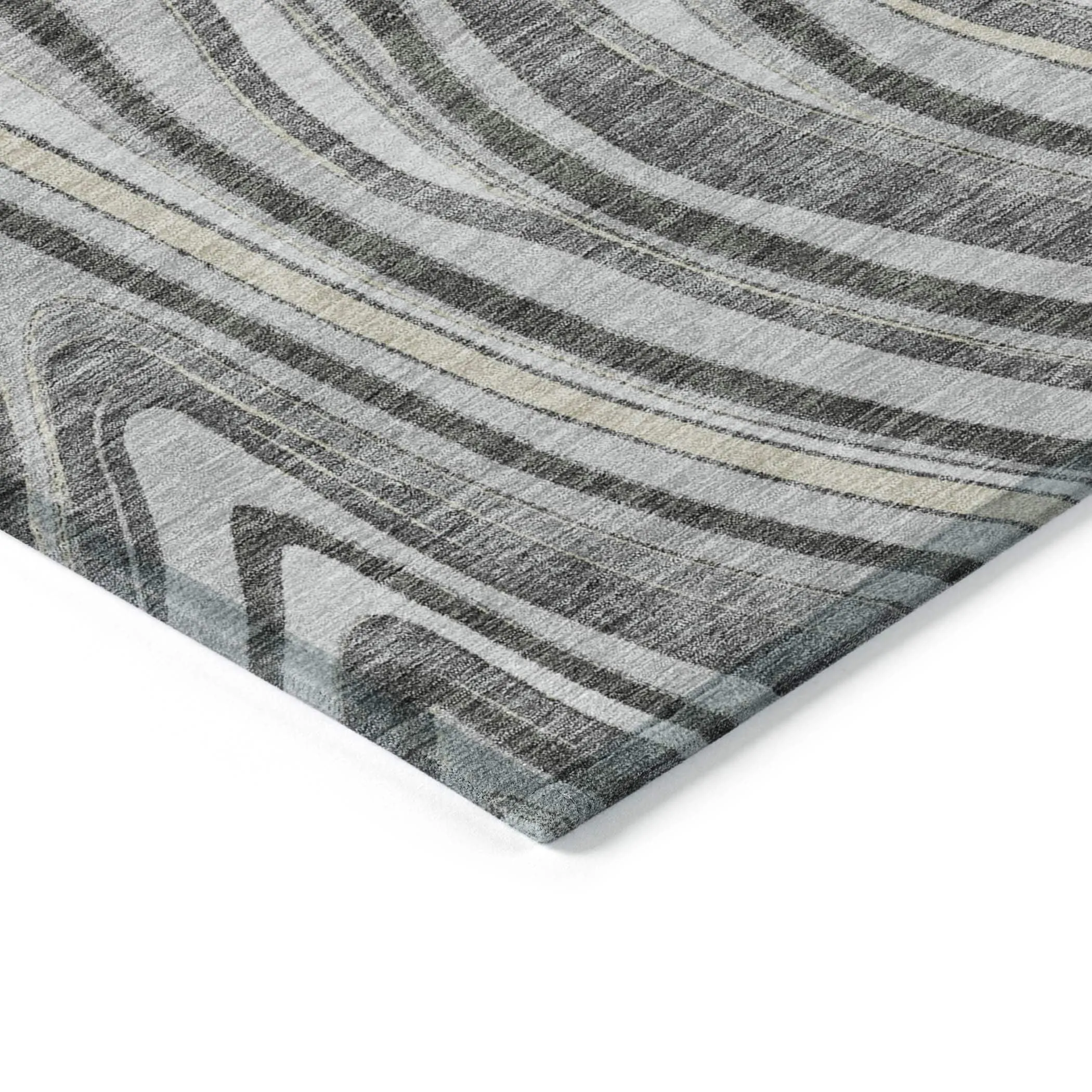Machine Washable Indoor/ Outdoor Chantille Contemporary Abstract Rug