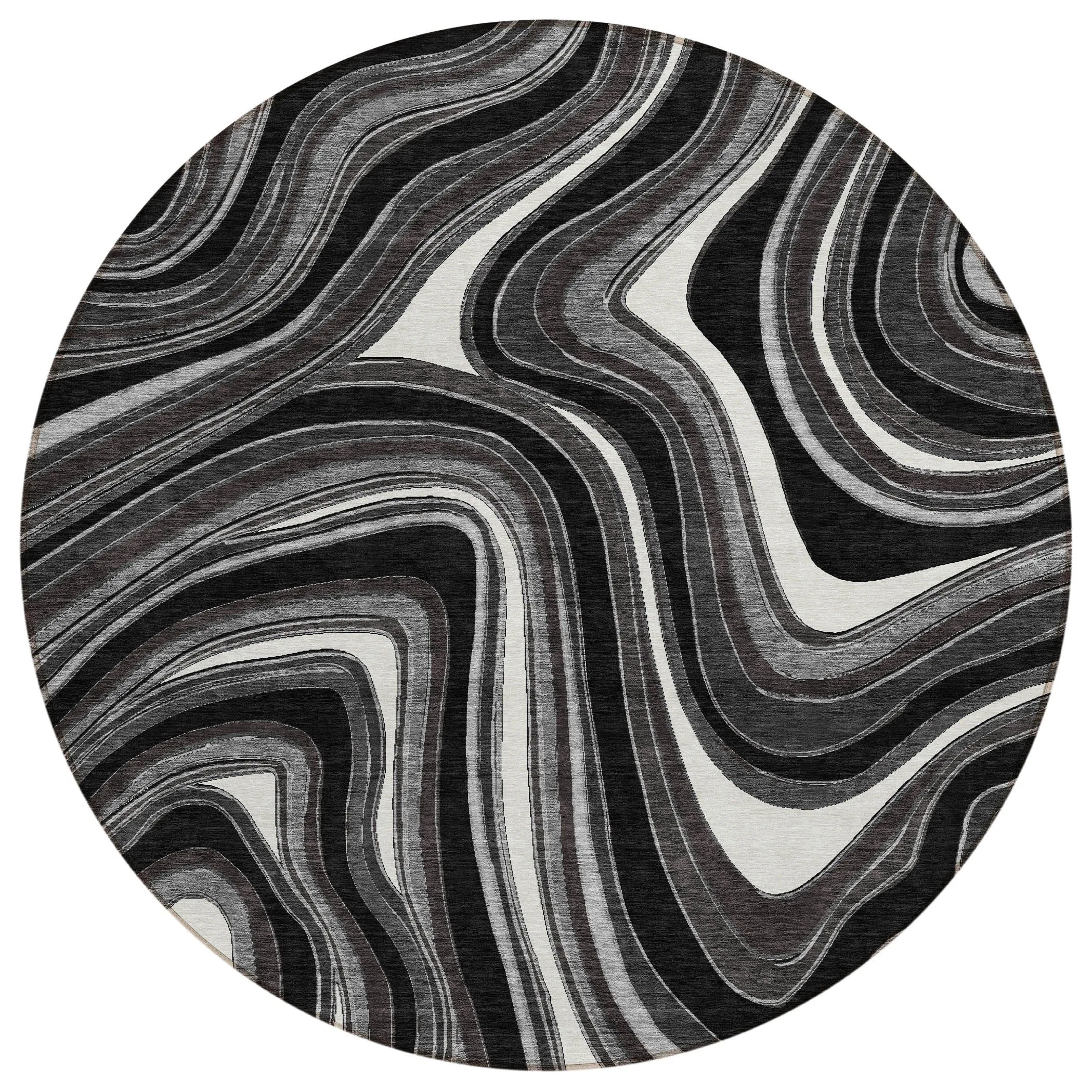 Machine Washable Indoor/ Outdoor Chantille Contemporary Abstract Rug