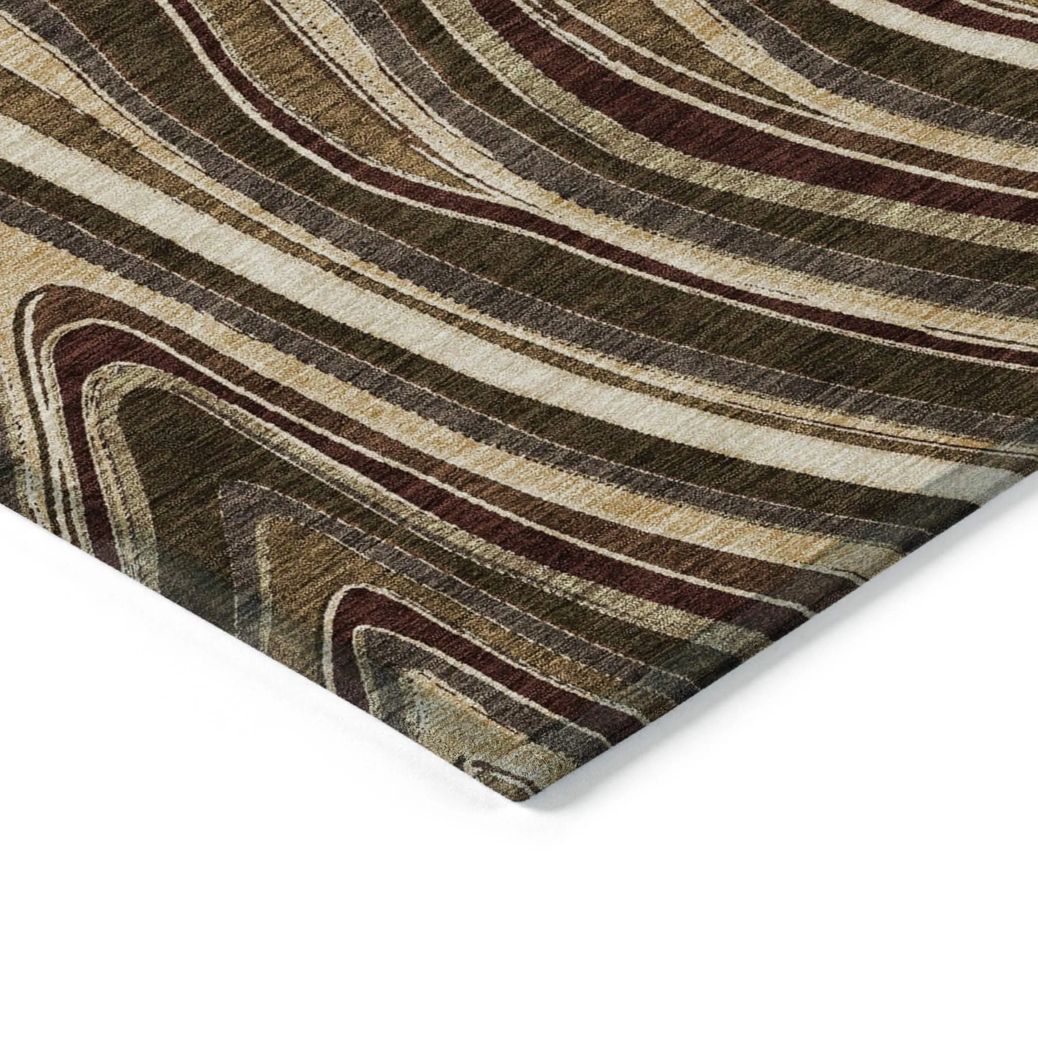 Machine Washable Indoor/ Outdoor Chantille Contemporary Abstract Rug
