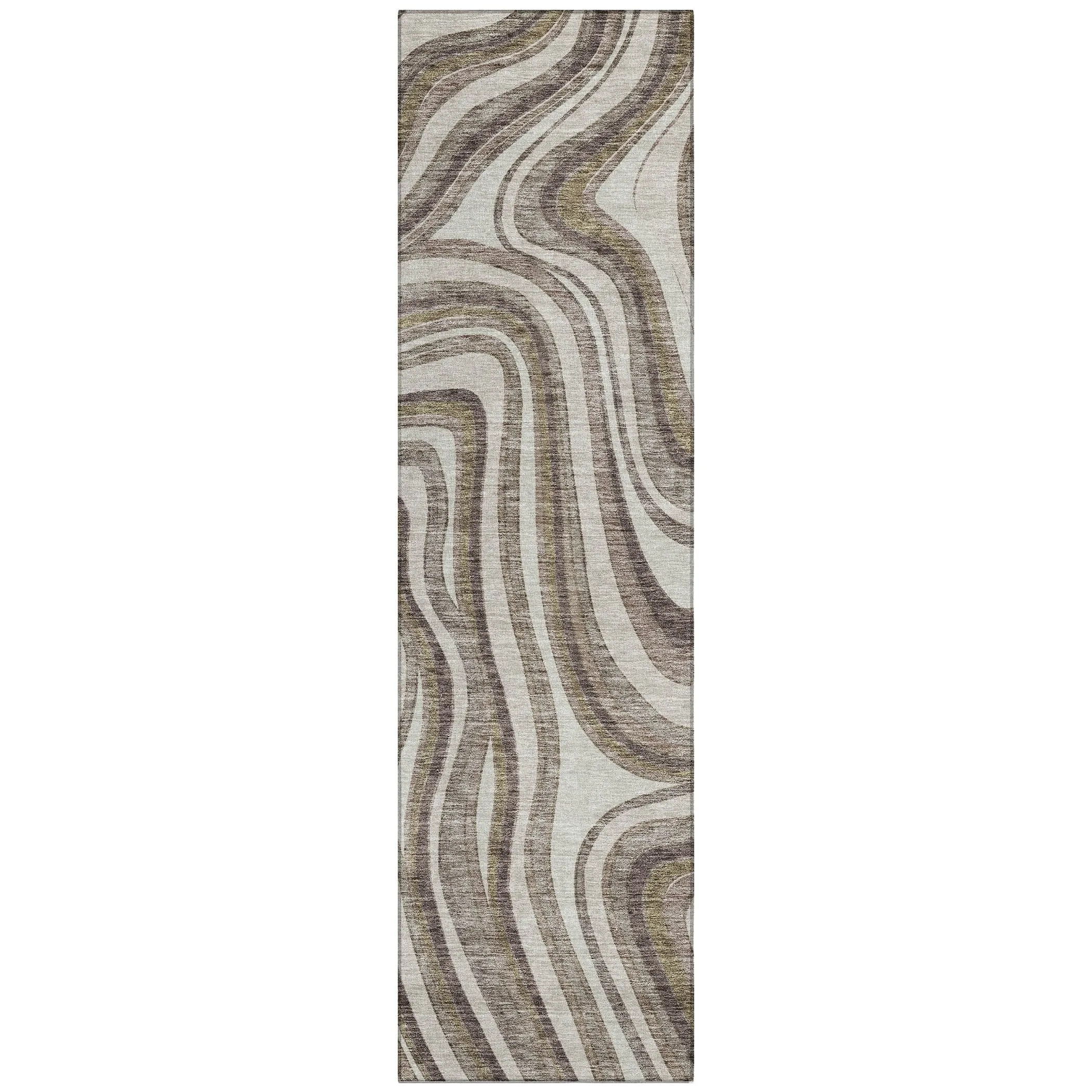 Machine Washable Indoor/ Outdoor Chantille Contemporary Abstract Rug