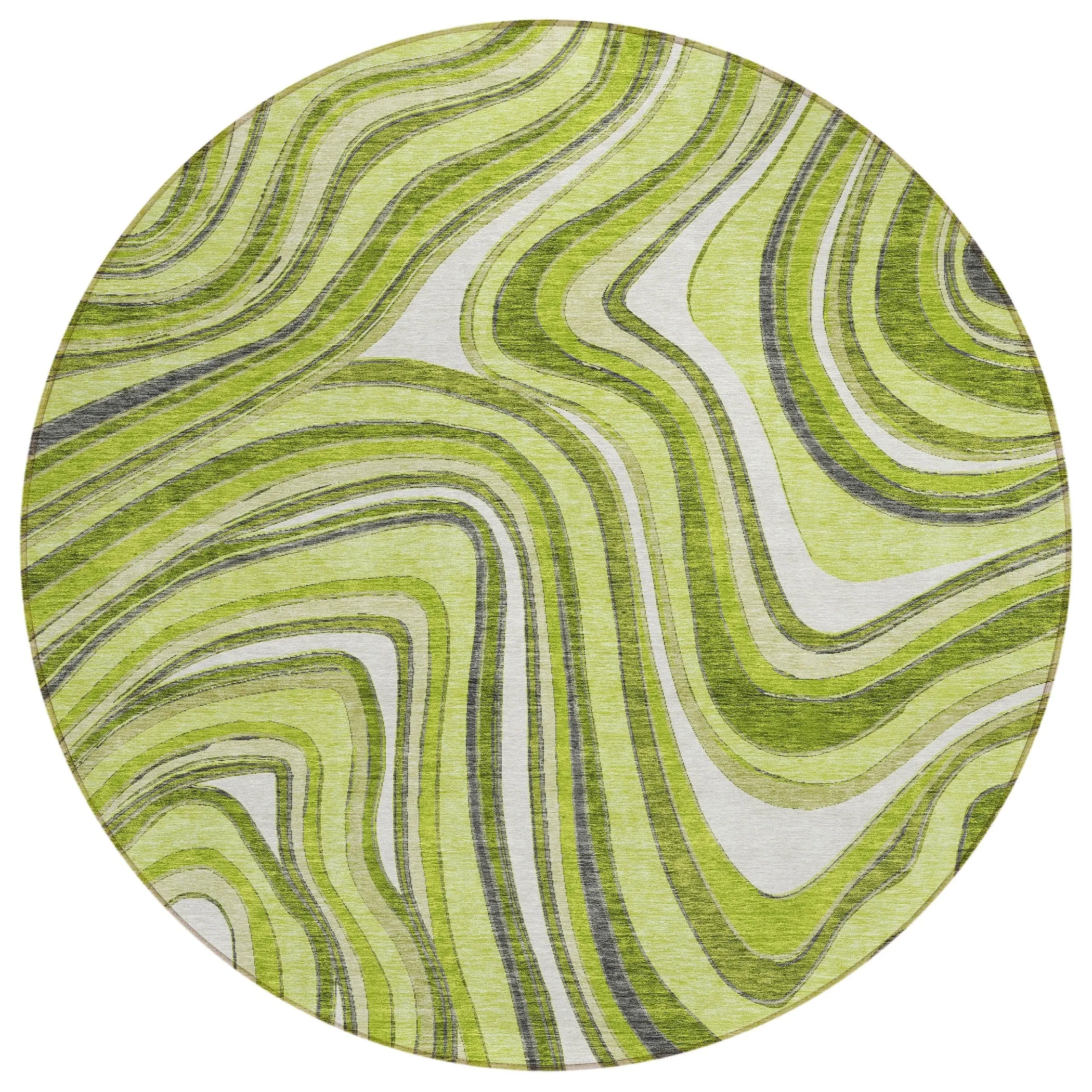 Machine Washable Indoor/ Outdoor Chantille Contemporary Abstract Rug