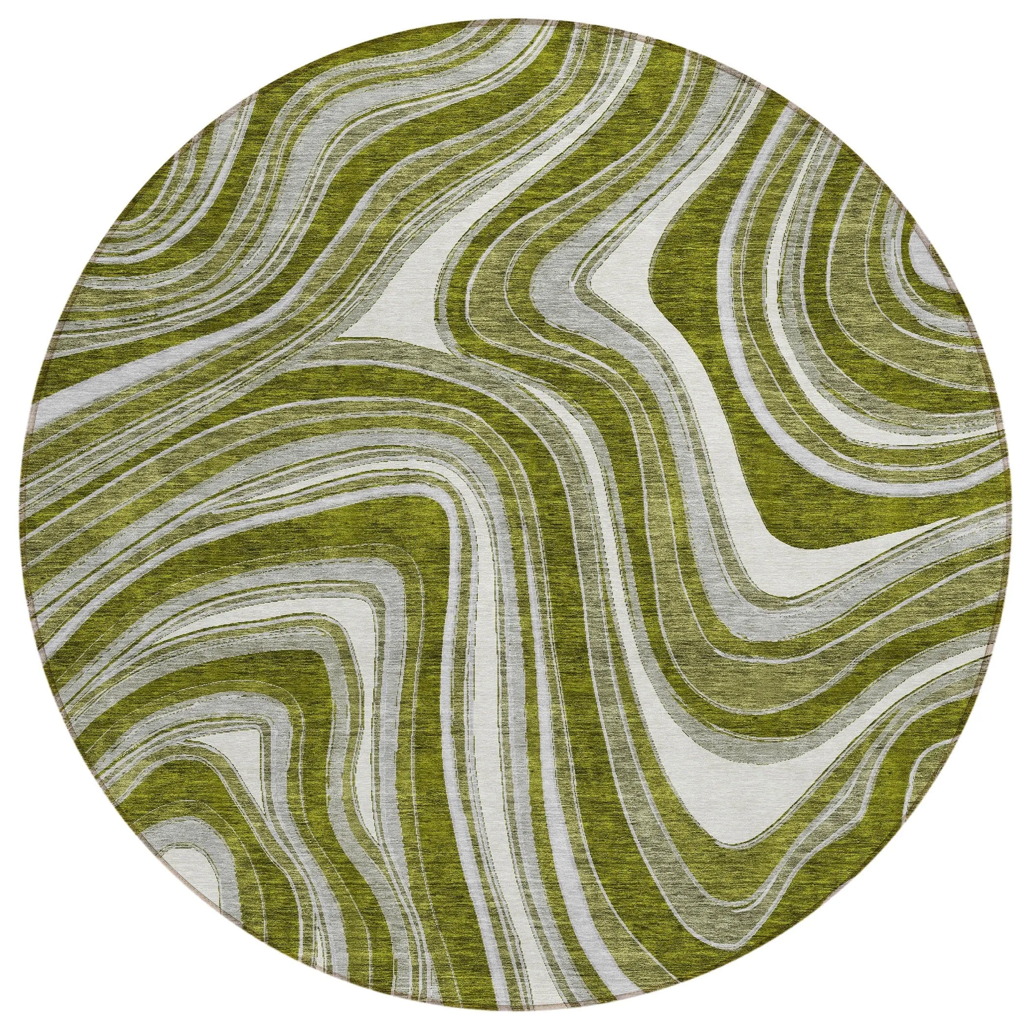 Machine Washable Indoor/ Outdoor Chantille Contemporary Abstract Rug