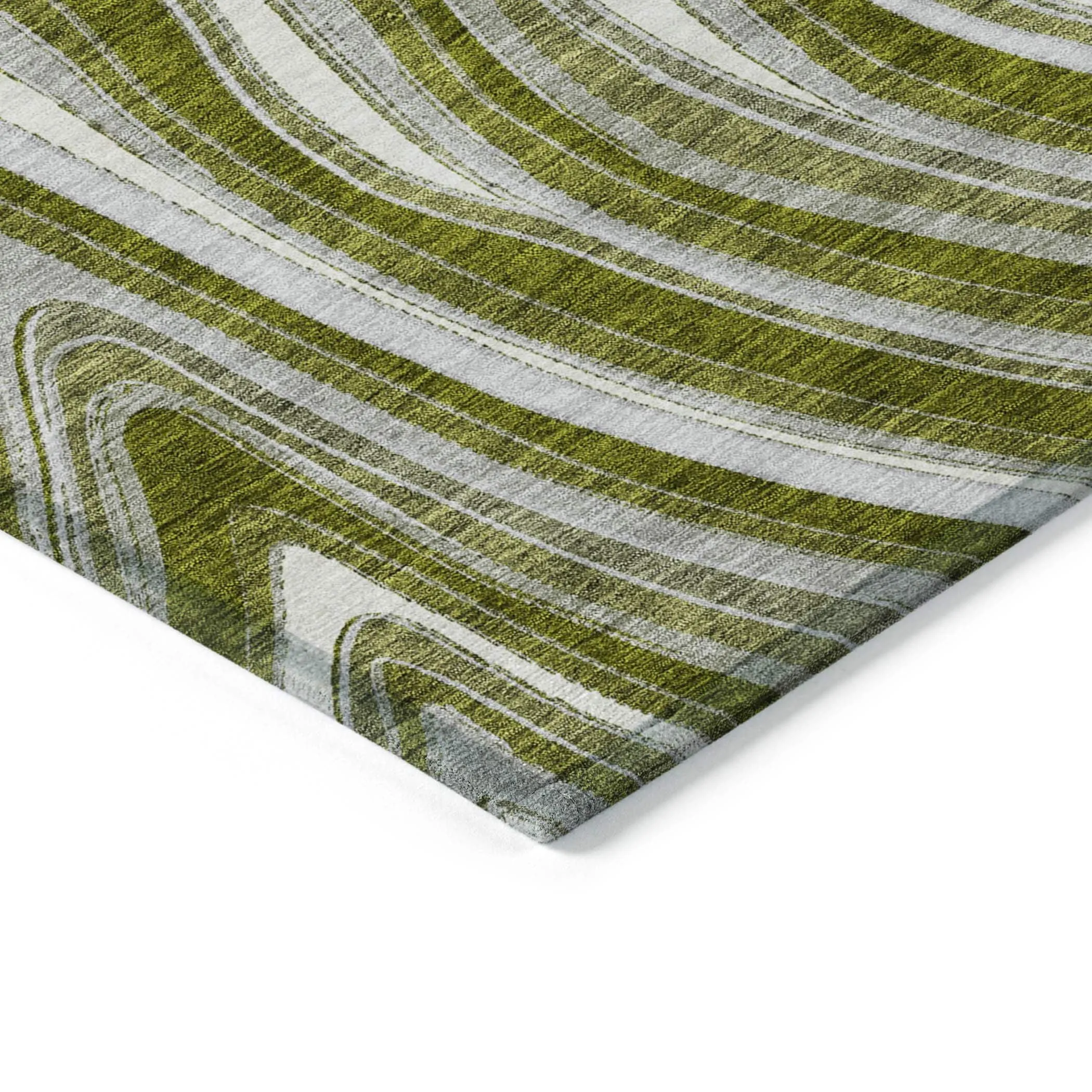 Machine Washable Indoor/ Outdoor Chantille Contemporary Abstract Rug