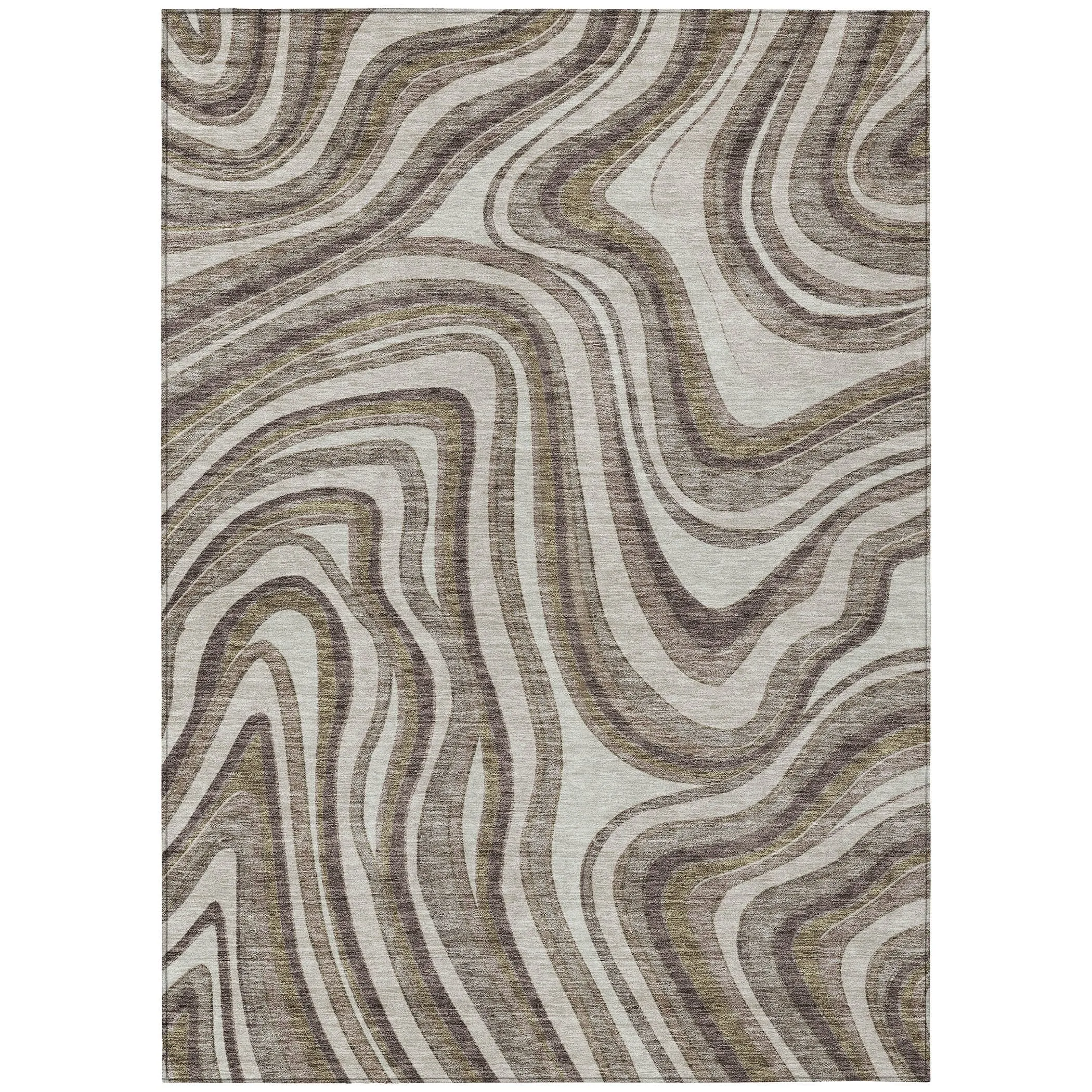 Machine Washable Indoor/ Outdoor Chantille Contemporary Abstract Rug
