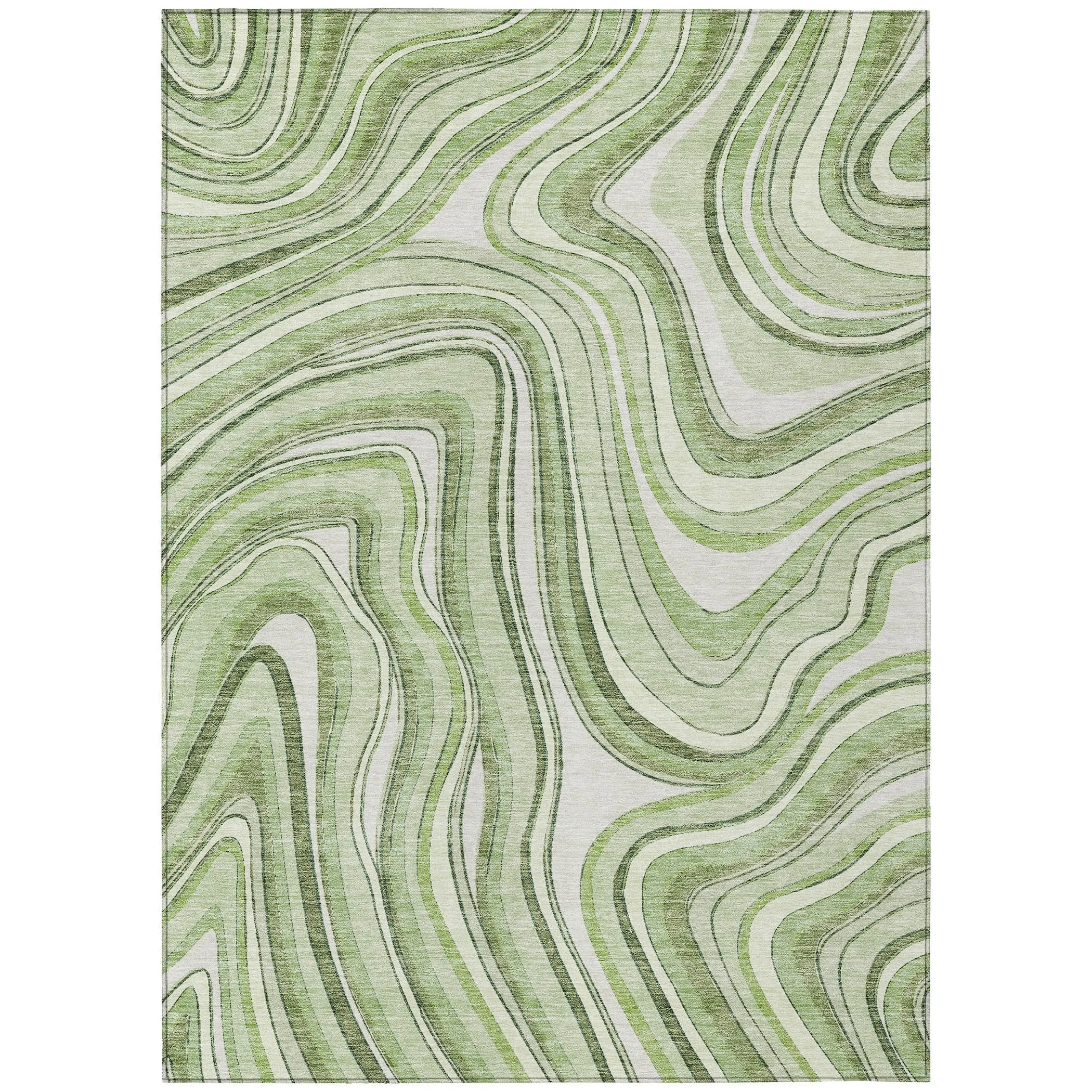 Machine Washable Indoor/ Outdoor Chantille Contemporary Abstract Rug