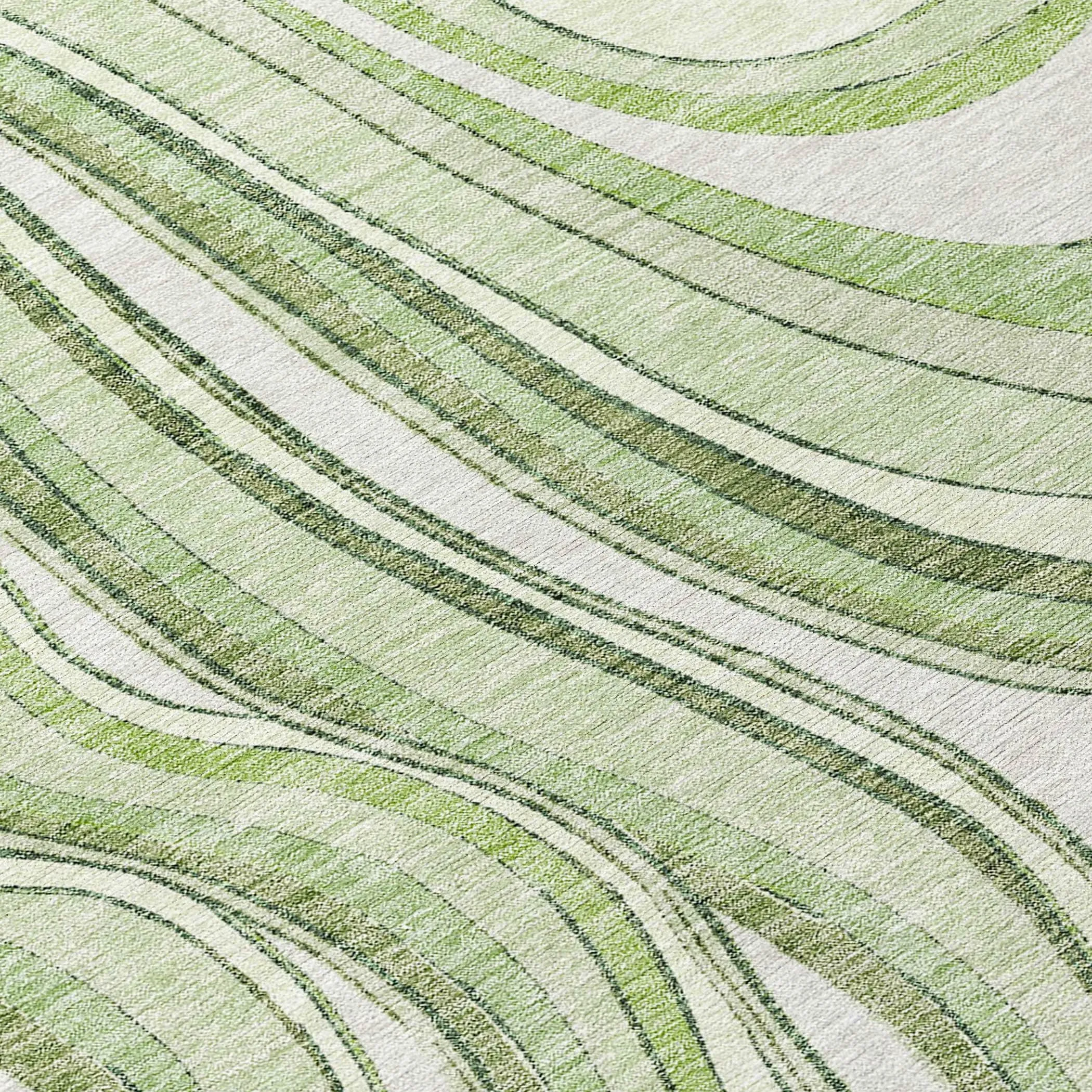 Machine Washable Indoor/ Outdoor Chantille Contemporary Abstract Rug