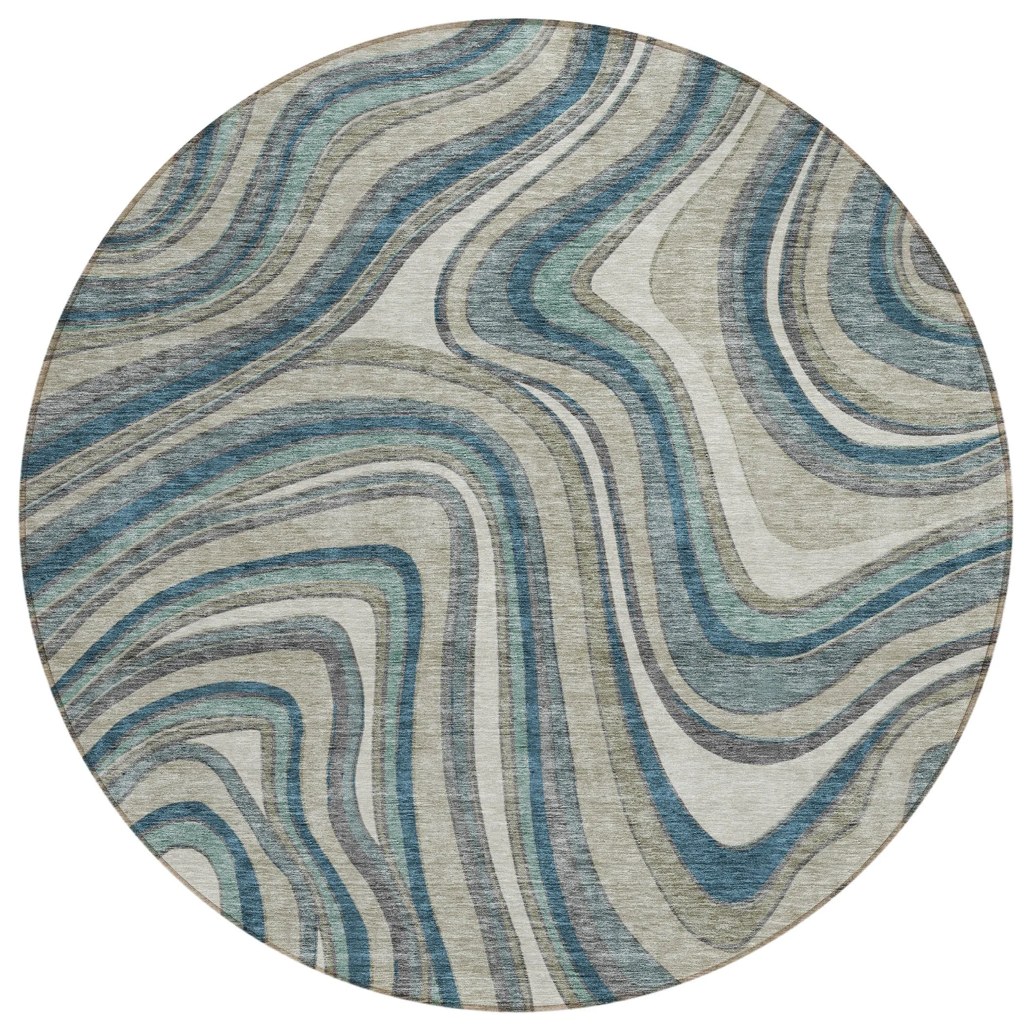 Machine Washable Indoor/ Outdoor Chantille Contemporary Abstract Rug