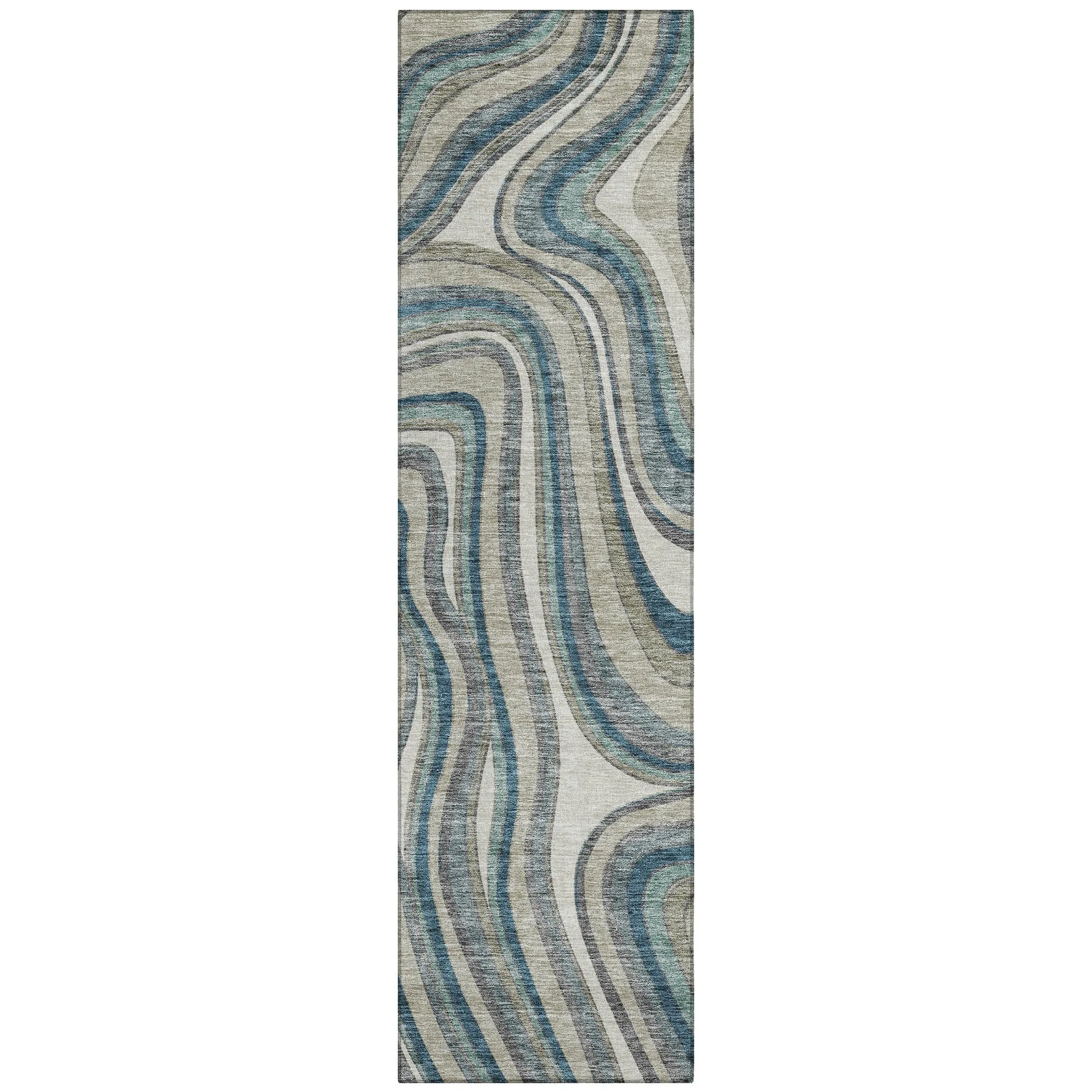Machine Washable Indoor/ Outdoor Chantille Contemporary Abstract Rug