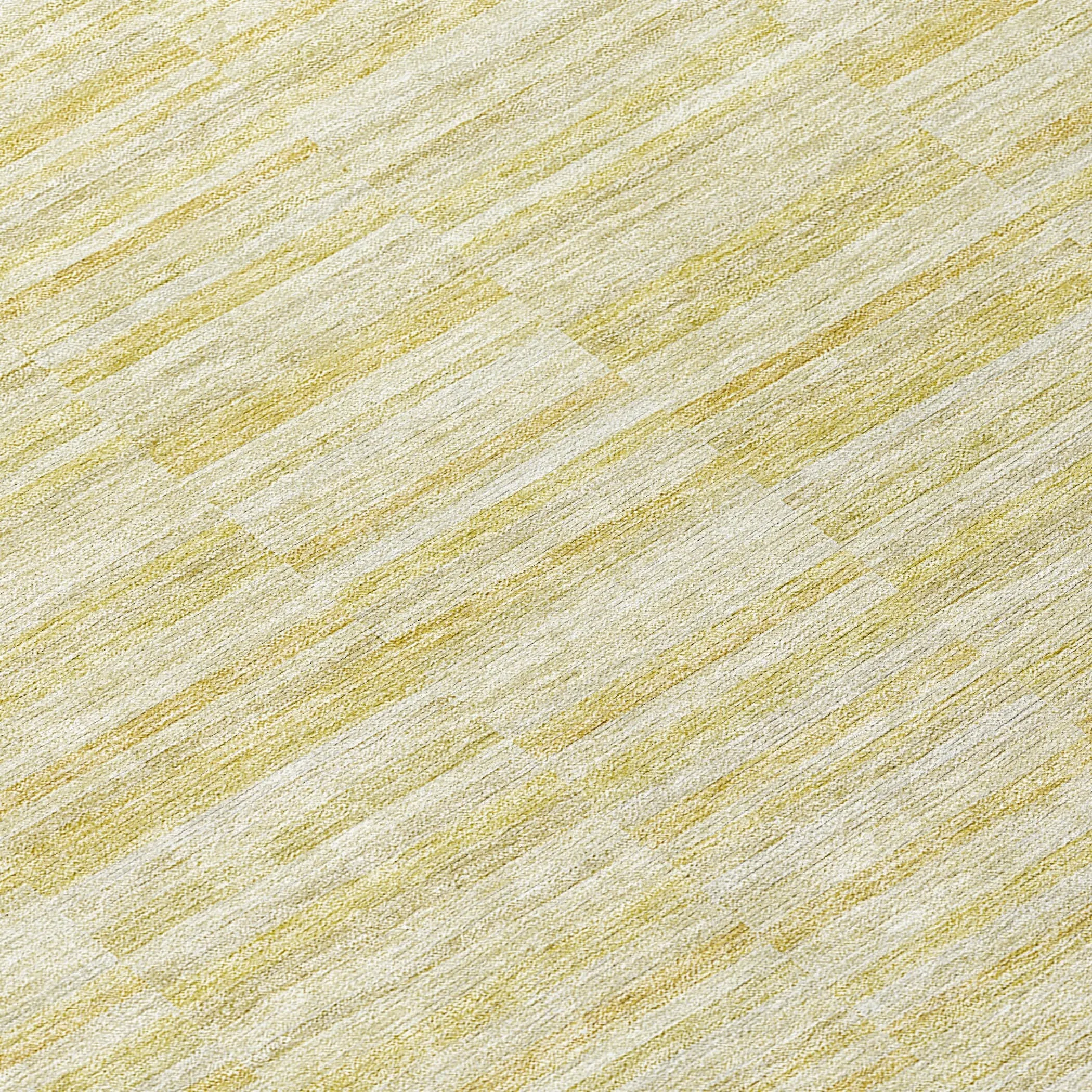 Machine Washable Indoor/ Outdoor Chantille Contemporary Blocks Rug