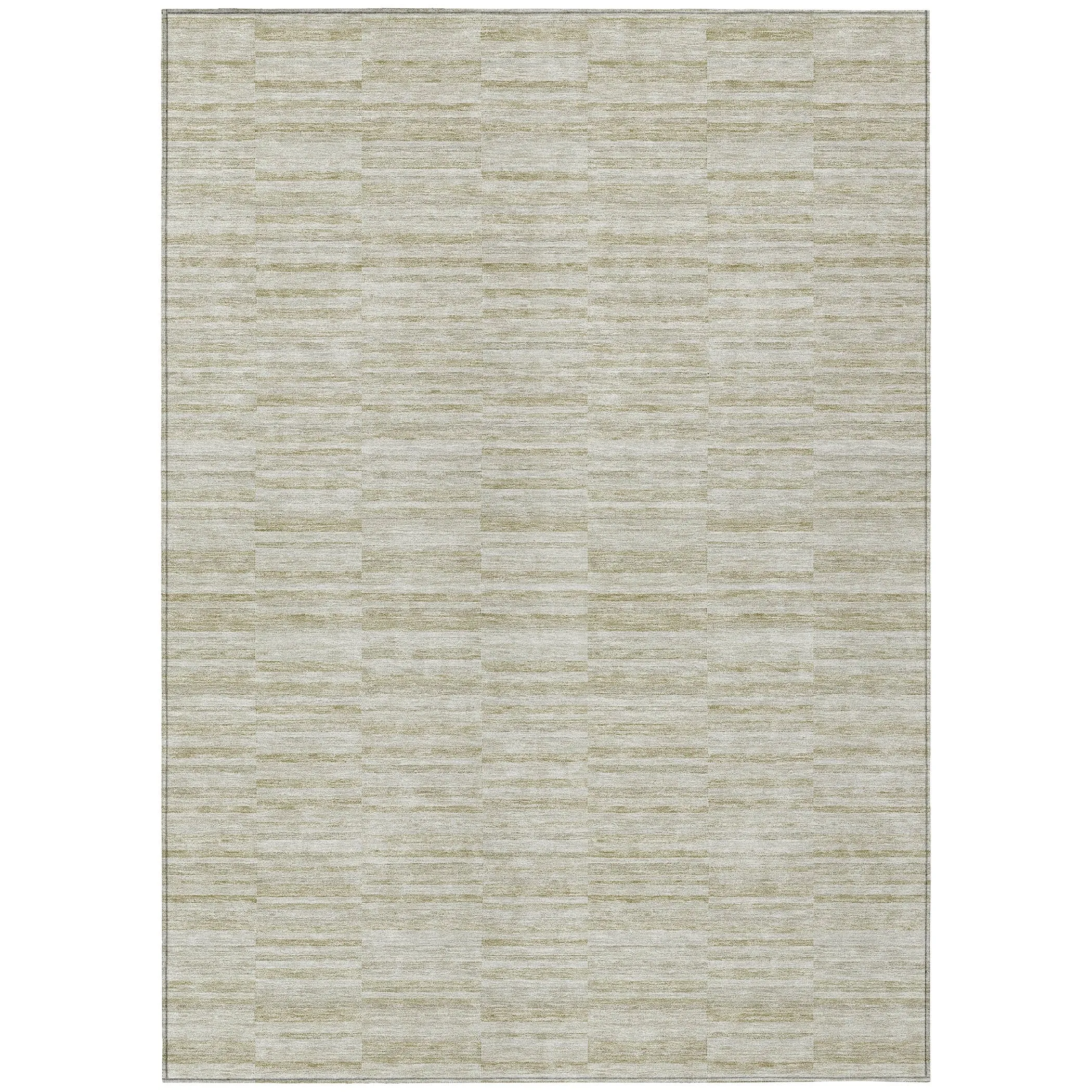 Machine Washable Indoor/ Outdoor Chantille Contemporary Blocks Rug
