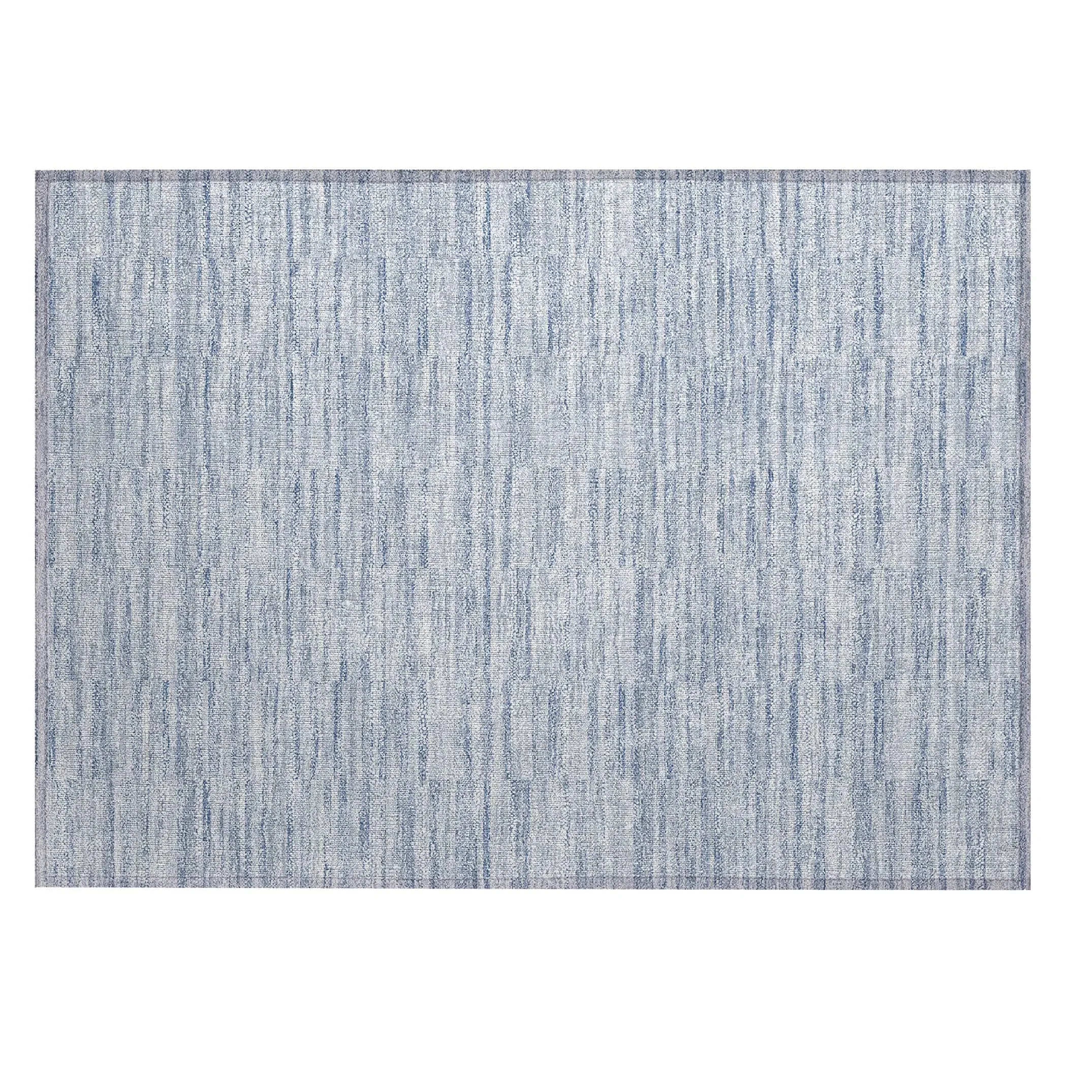 Machine Washable Indoor/ Outdoor Chantille Contemporary Blocks Rug