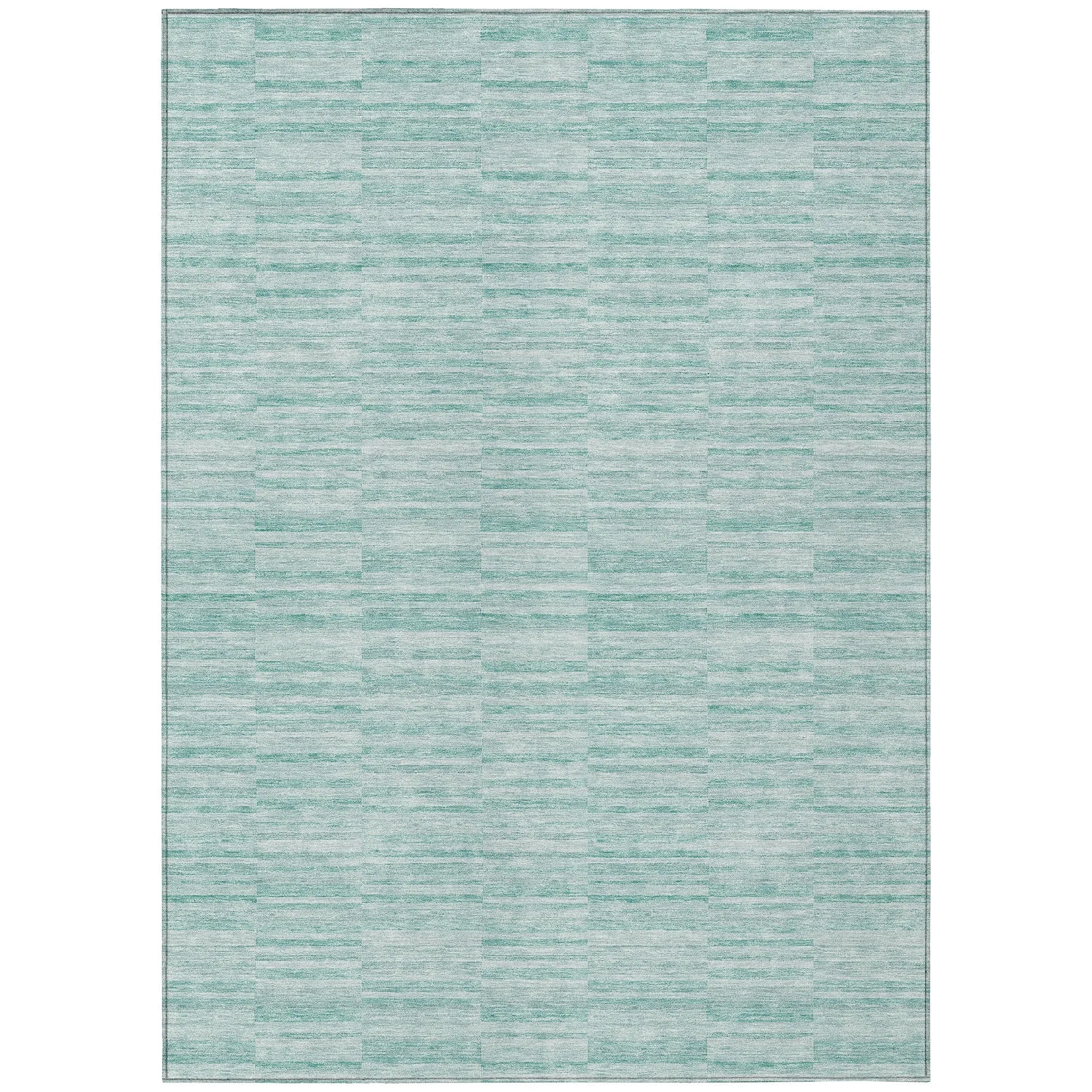 Machine Washable Indoor/ Outdoor Chantille Contemporary Blocks Rug
